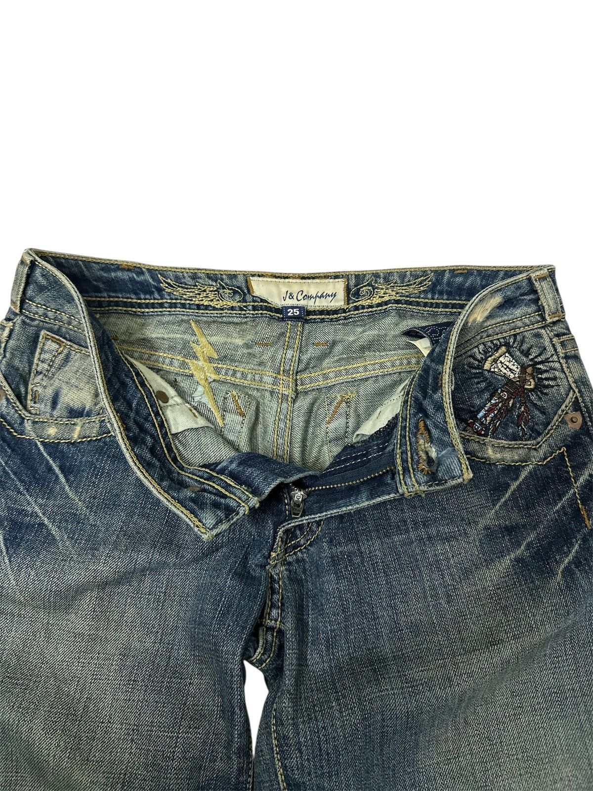 Rick Owens 2000s J & Company Flare Jeans Beauty Beast Goa Lgb Y2K Style Size US 28 / EU 44 - 6 Thumbnail