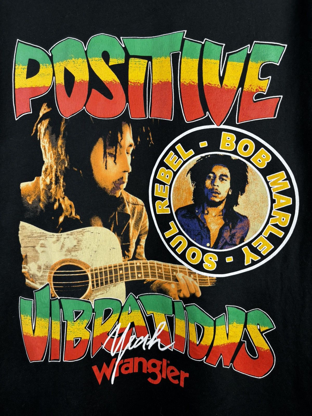 Bob Marley × Wrangler Wrangler x Bob Marley Big Logo T shirt size L Size US L / EU 52-54 / 3 - 2 Thumbnail
