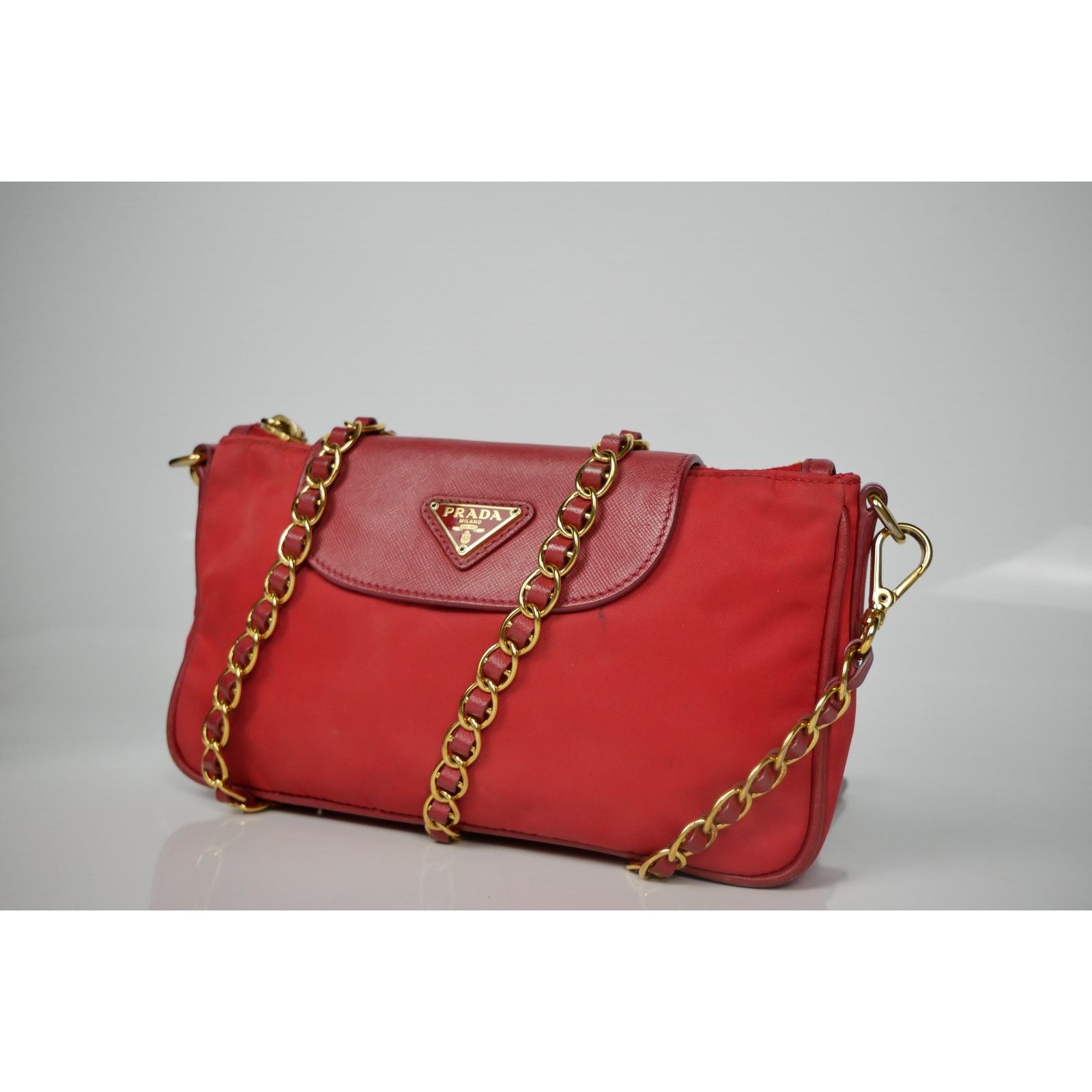 Prada Saffiano Nylon Chain Crossbody Bag Size ONE SIZE - 2 Thumbnail