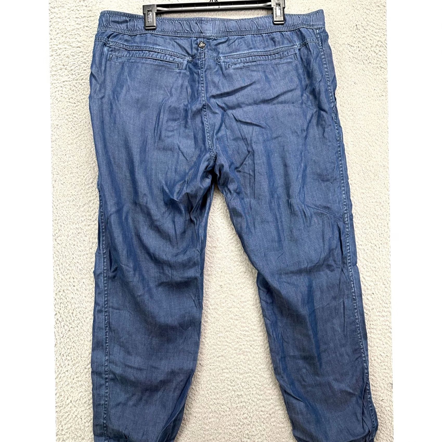 Prana Prana Joggers Womens Medium Blue Lightweight Pants Regular Pockets Elastic Waist Tapered Outdoor 29in Inseam Size 32" / US 10 / IT 46 - 3 Thumbnail