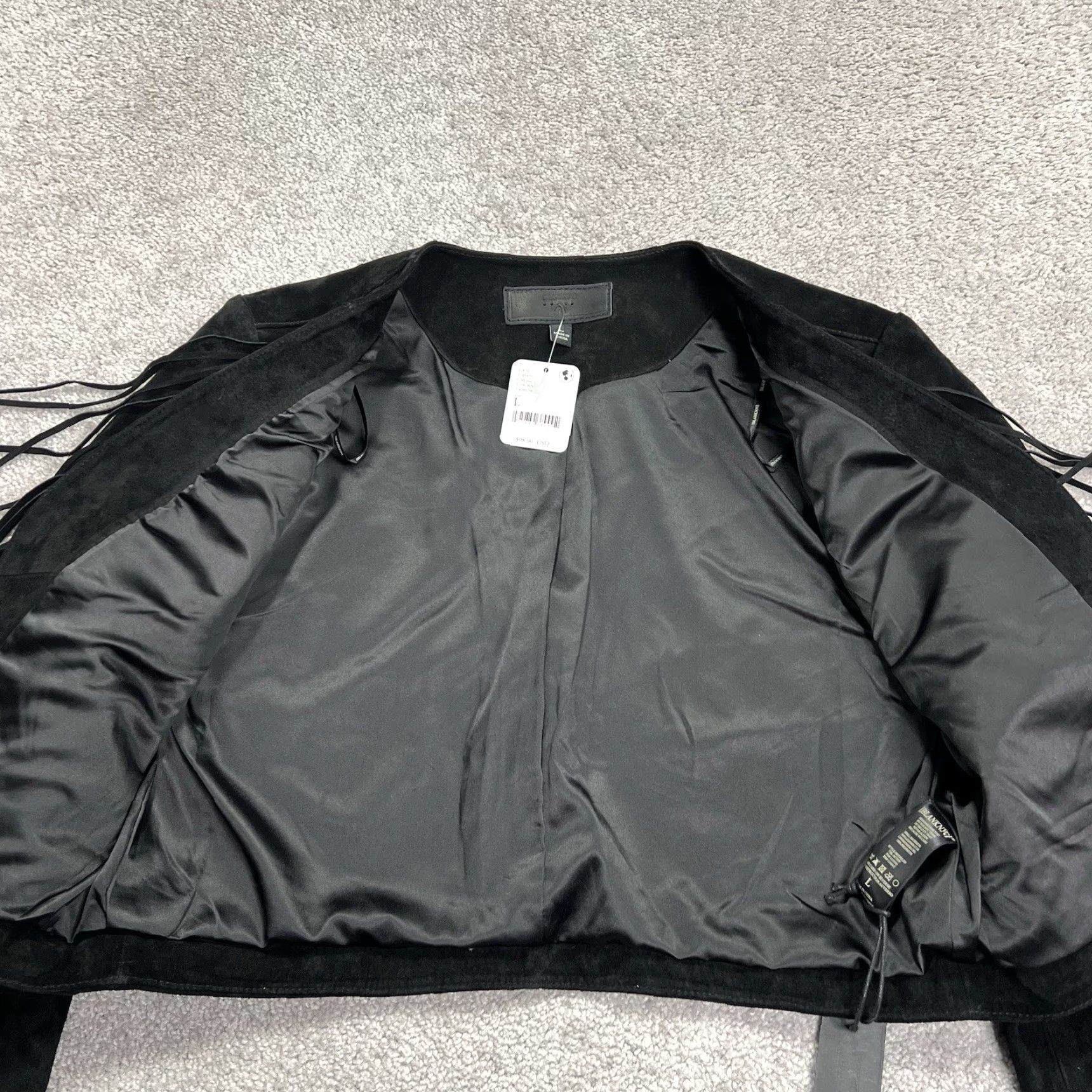 Free People Free People X Blank NYC Show Stopper Fringe Jacket L Black Open NWT Regular Women's Leather Blazer Vintage No Size L / US 10 / IT 46 - 6 Thumbnail