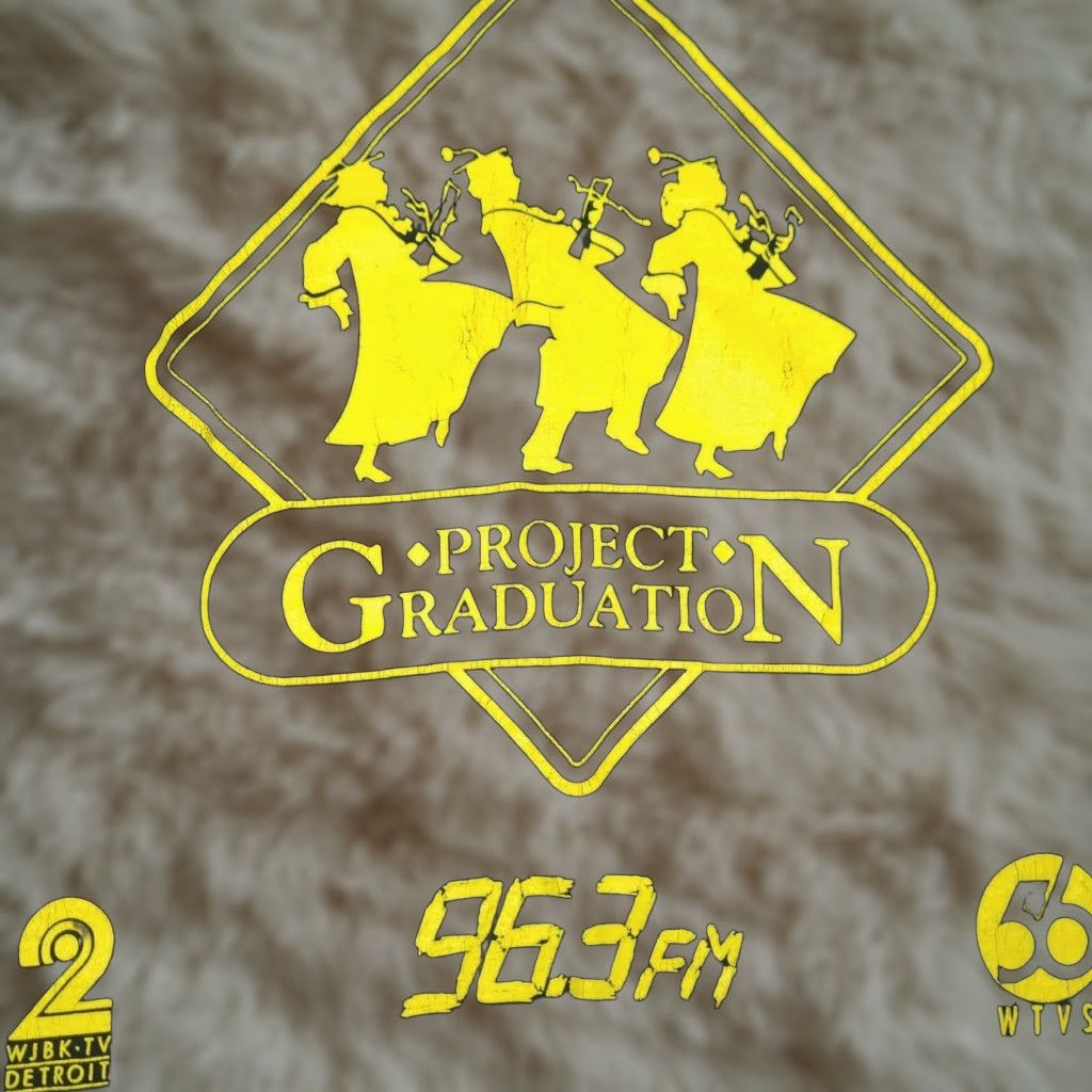Fruit Of The Loom VINTAGE Project Graduation 96.3 FM Detroit Black Short Sleeve T-Shirt Unisex Adults XL Crew Neck Cotton Logo 90s Size US XL / EU 56 / 4 - 1 Thumbnail