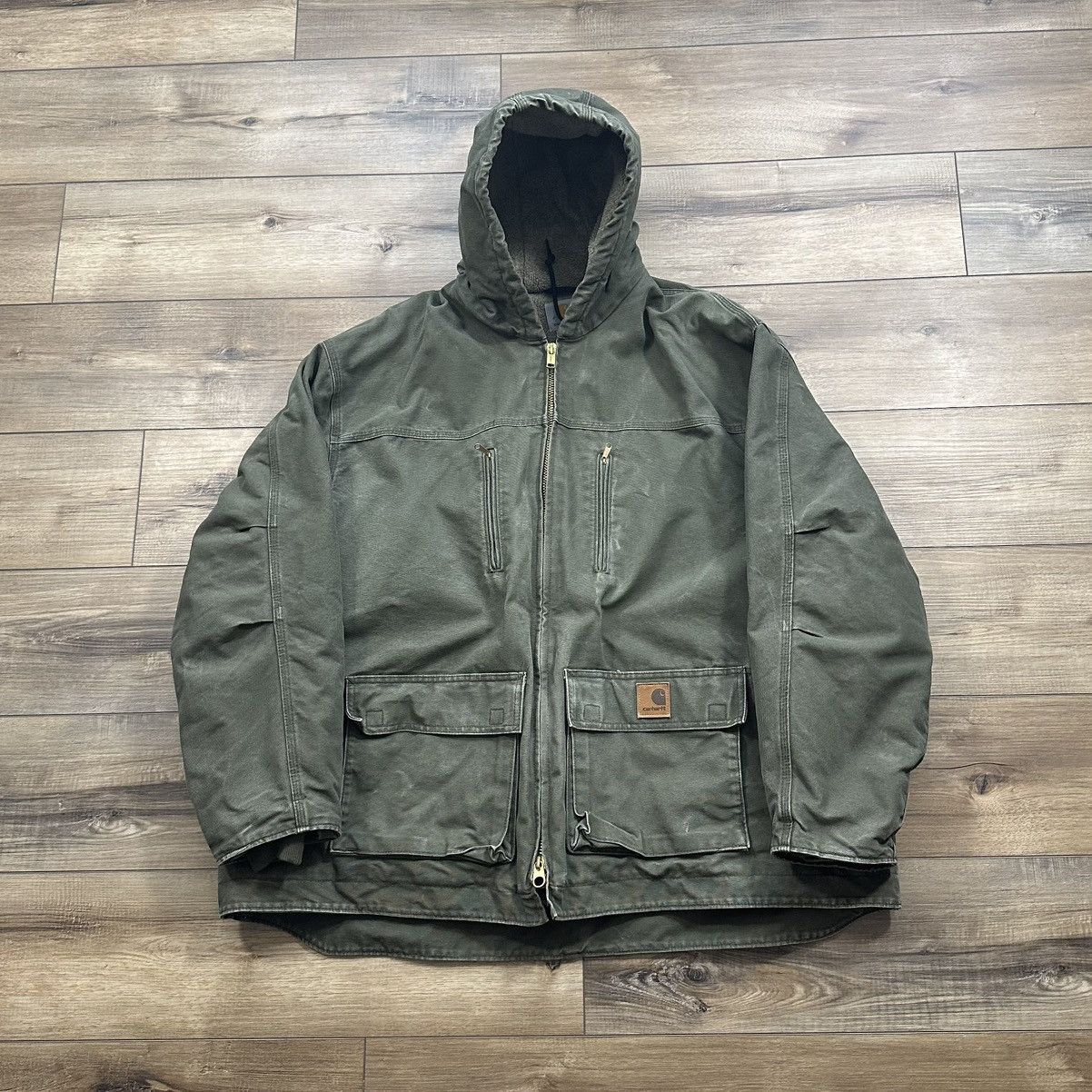 Carhartt Vintage 2000s Carhartt C95 ARG Sherpa Lined Zip Up Jacket Size US XXL / EU 58 / 5 - 1 Thumbnail