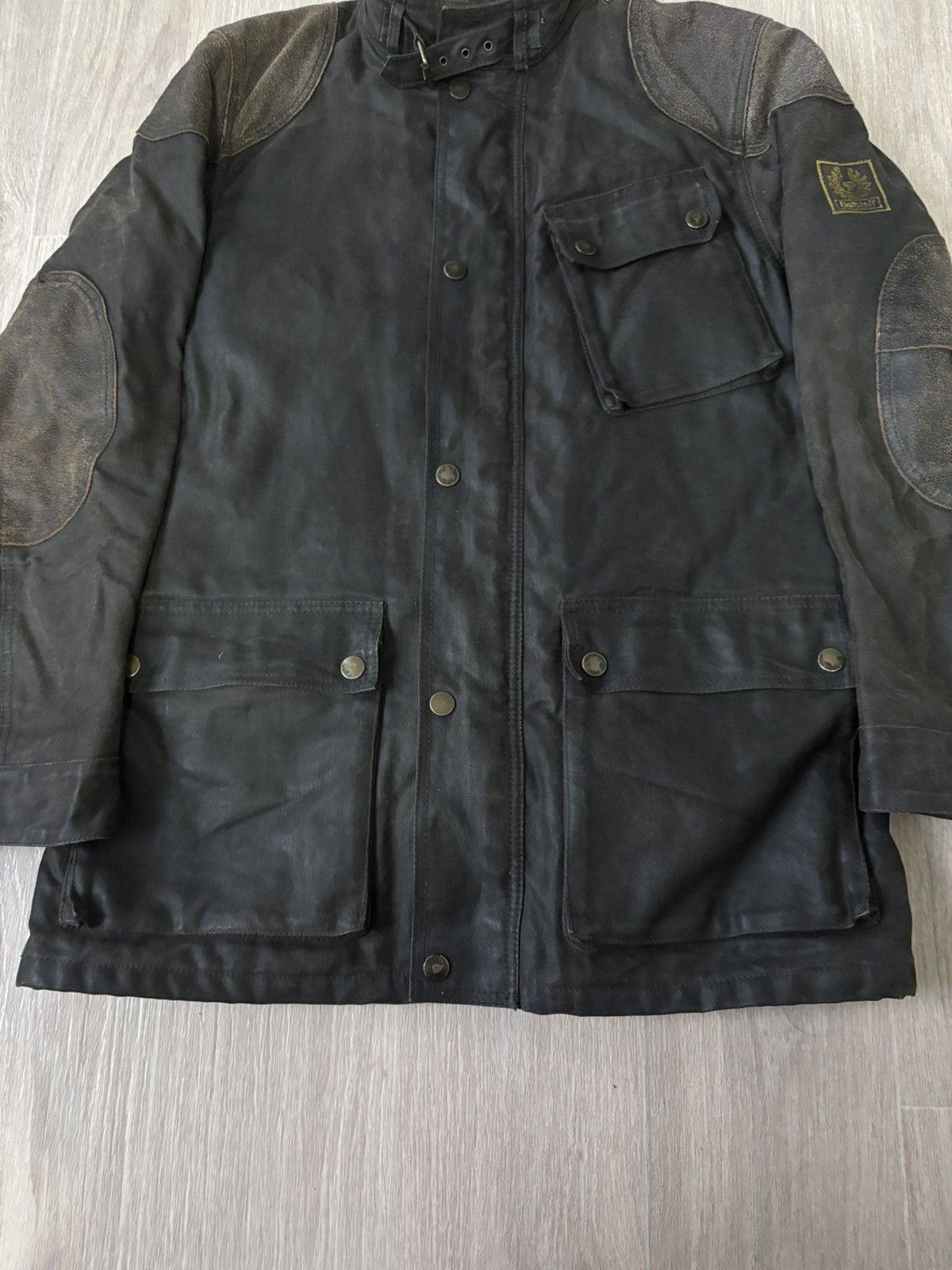Belstaff Vintage Belstaff leather waterproof jacket mens 90s Size US XL / EU 56 / 4 - 5 Thumbnail