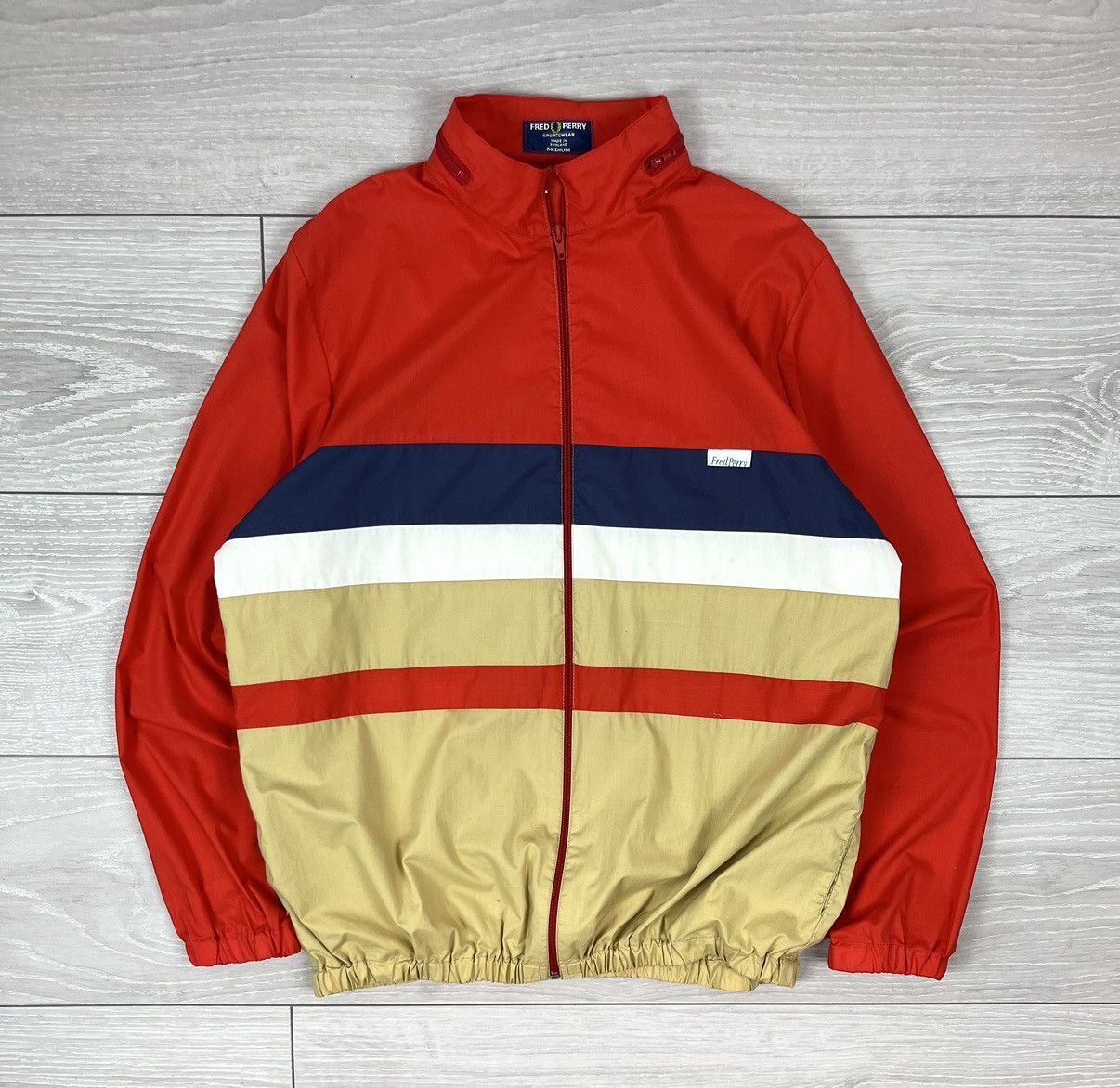 Fred Perry Rare Fred Perry England Vintage 80s Red Track Jacket Size US M / EU 48-50 / 2 - 1 Thumbnail