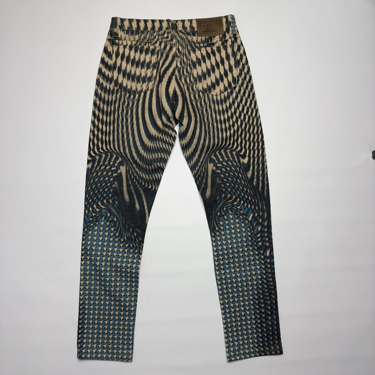 Dolce & Gabbana Vintage Dolce & Gabbana Striped Pattern Jeans – Size 28/42 Size 28" / US 6 / IT 42 - 11 Thumbnail