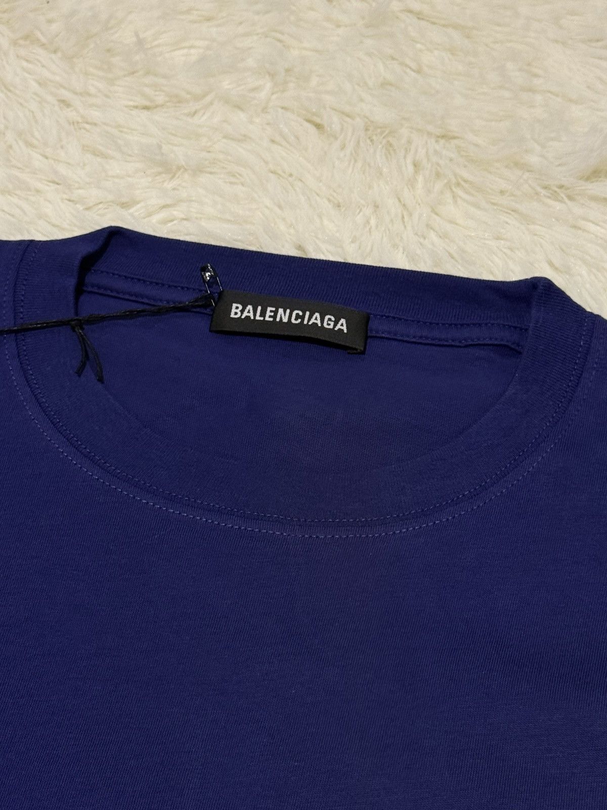 Balenciaga Balenciaga deep blue t shirt Size US L / EU 52-54 / 3 - 4 Thumbnail