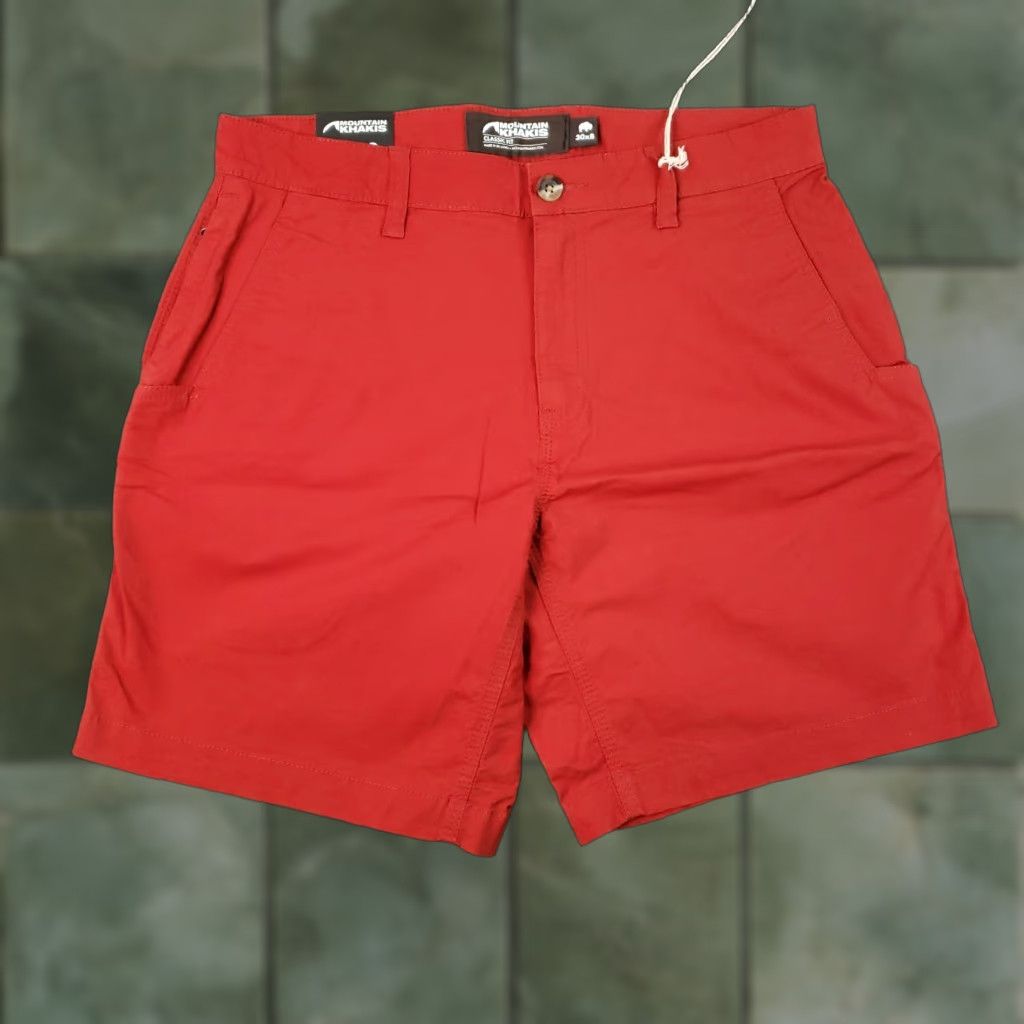 Mountain Khakis VINTAGE Mountain Khakis Shorts Mens Size 30 Red Stretch Poplin Classic Fit Lightweight Size US 30 / EU 46 - 1 Thumbnail