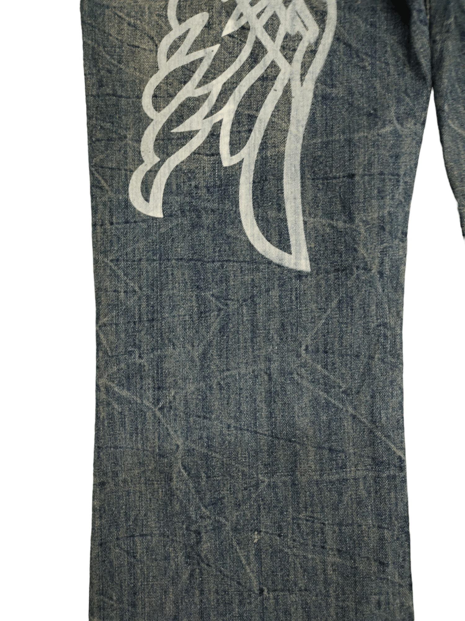 If Six Was Nine Flare Baggy Jean Agate Label Wings Distress Bootcut Wide Leg Size US 34 / EU 50 - 7 Thumbnail