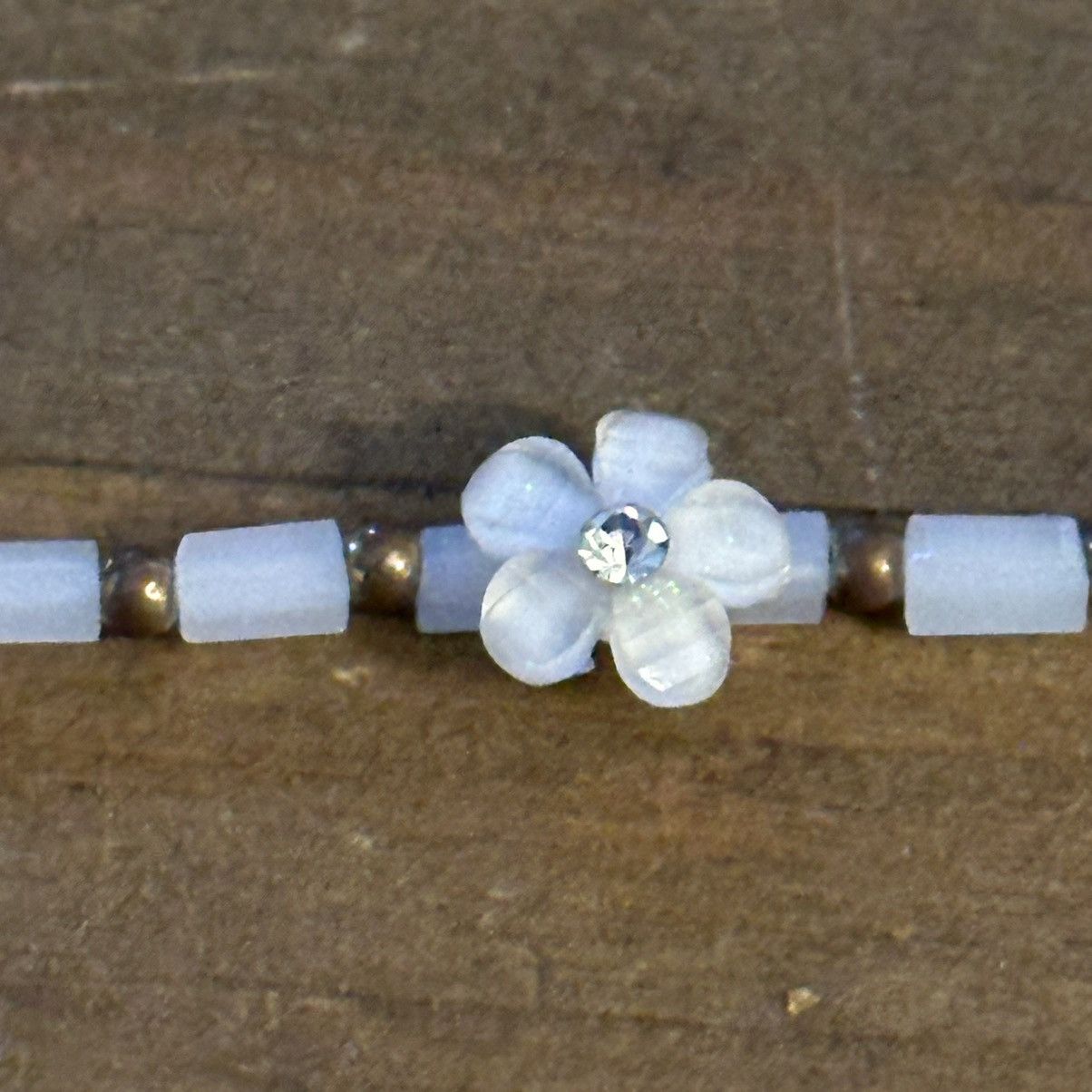 Other Vintage mother of pearl flower bead anklet Size ONE SIZE - 4 Thumbnail