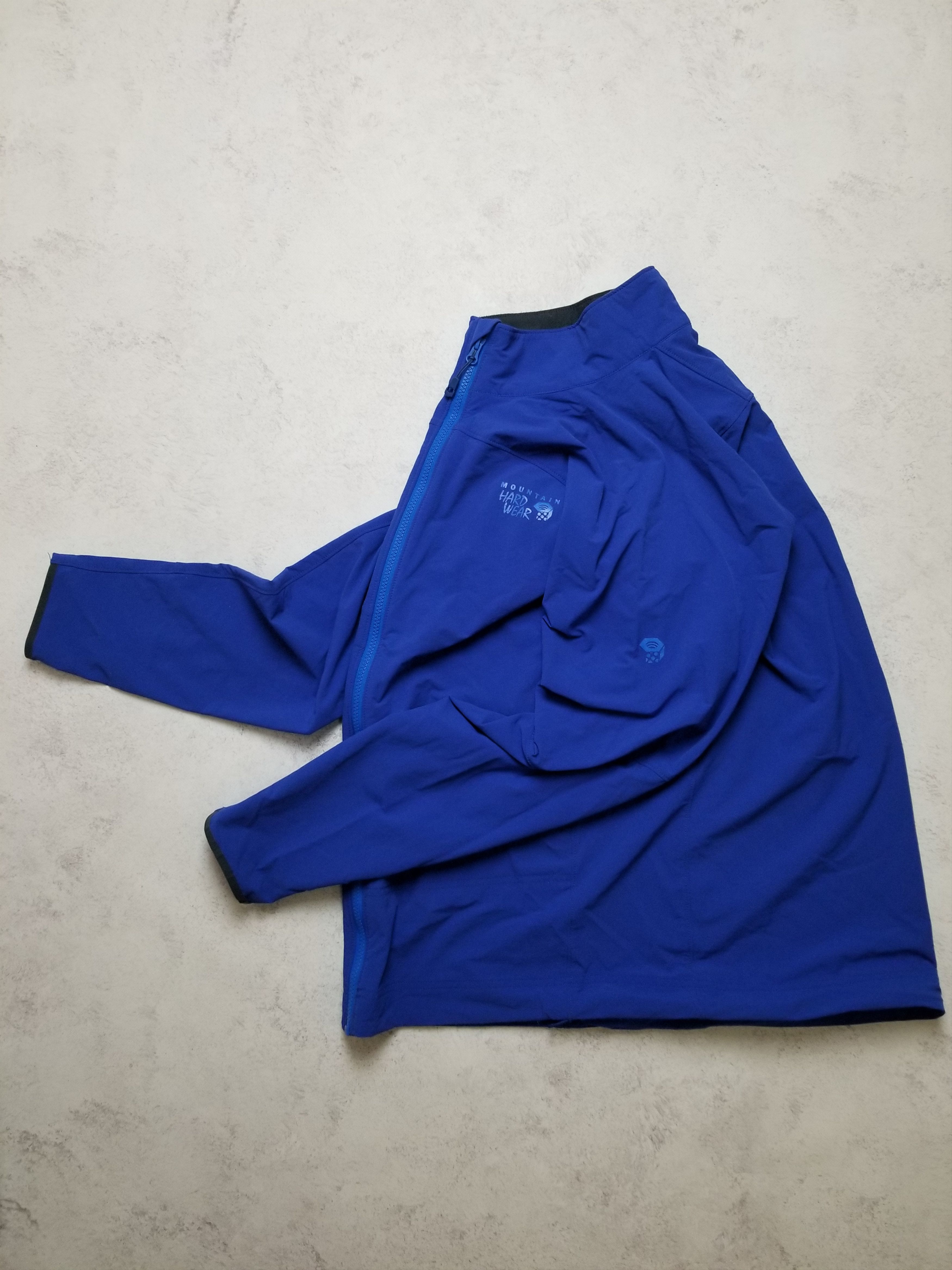Mountain Equipment Company Mountain Hardwear Lightweight Blue Softshell Packable Jacket Size US L / EU 52-54 / 3 - 4 Thumbnail