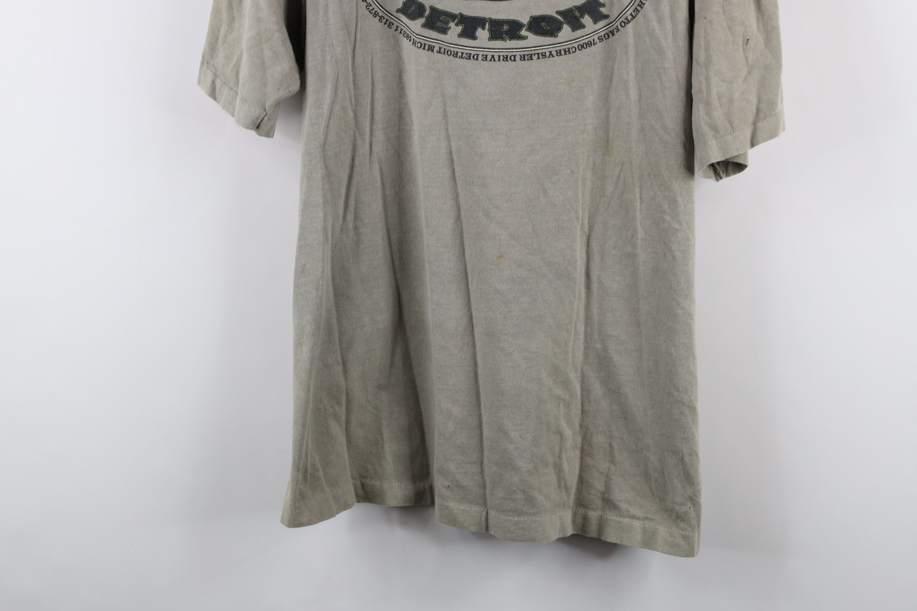 Vintage Vintage 90s Streetwear Detroit Ghetto Rags T-Shirt USA Size US XL / EU 56 / 4 - 3 Thumbnail