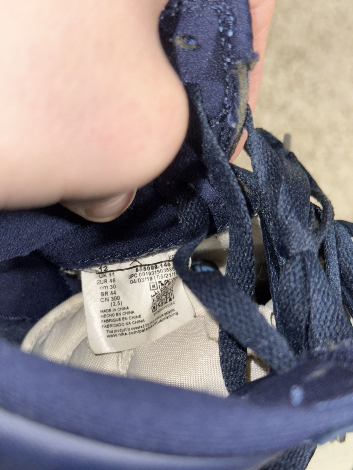 Jordan Brand Air Jordan 1 High Obsidian Size US 12 / EU 45 - 18 Thumbnail