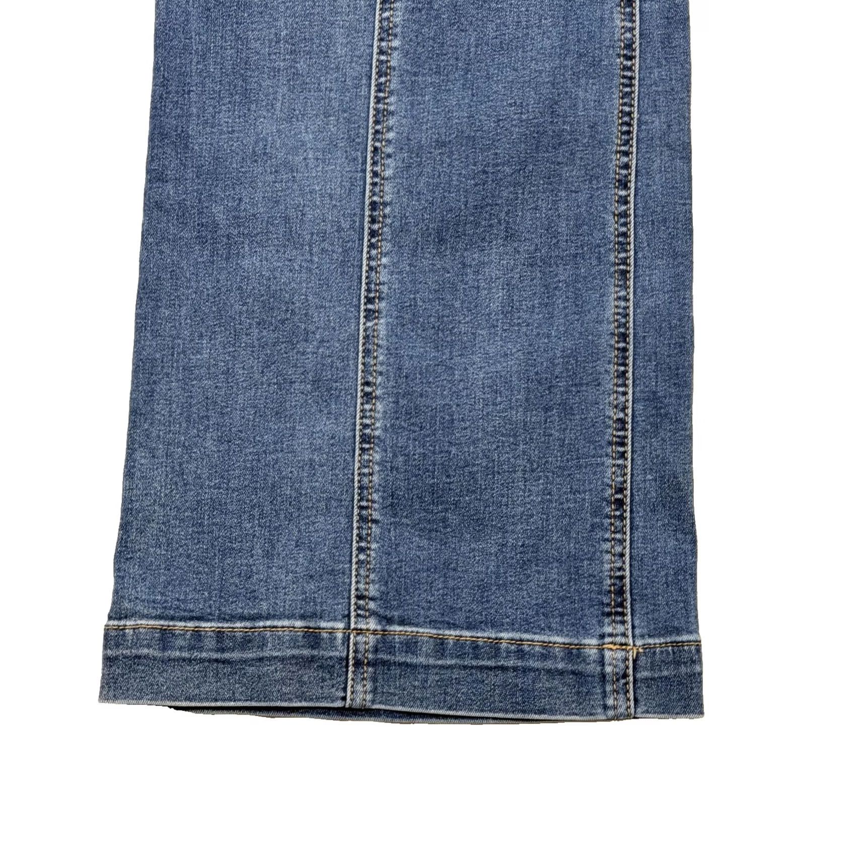 Vintage GB Jeans Juniors 13 Blue Wide-Leg High Rise Relaxed Stretch Denim Medium Wash Jeans Size 34" / US 12 / IT 48 - 5 Thumbnail
