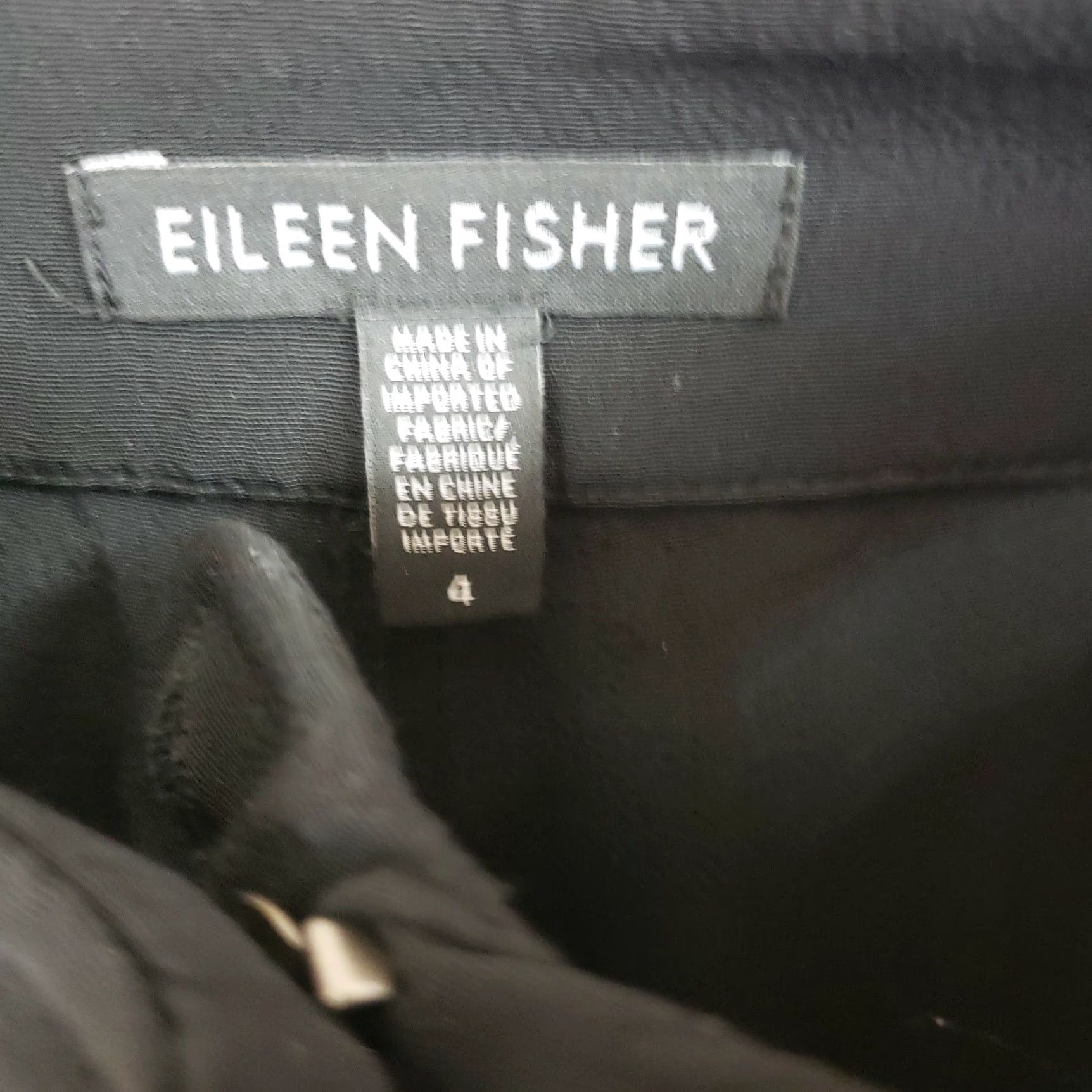 Eileen Fisher Eileen Fisher Womens Pants Sz 4 Solid Black Tencel Viscose Straight Leg Mid Rise Size 27" / US 4 / IT 40 - 6 Thumbnail