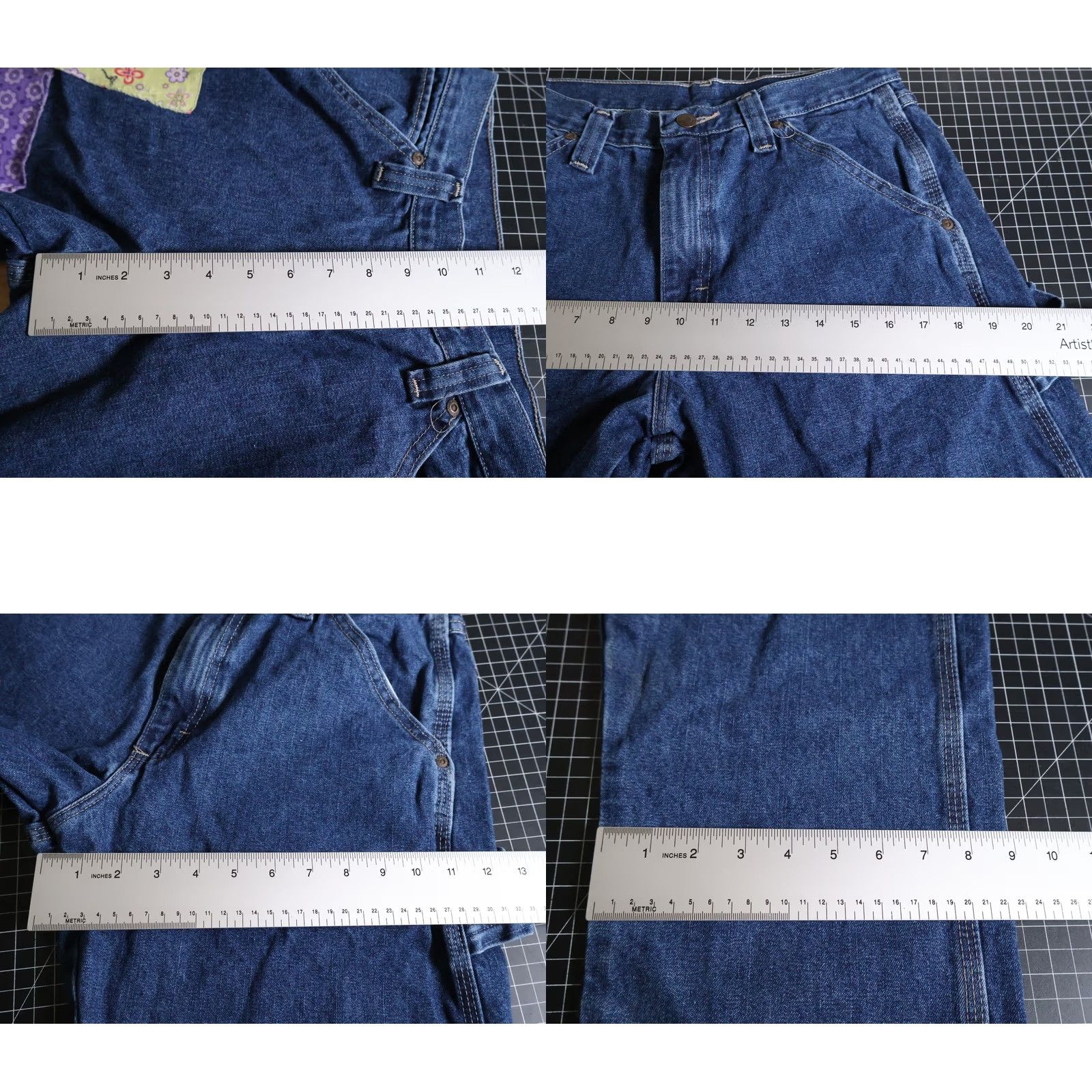 Wrangler VINTAGE Wrangler Patchwork Jeans Women's 28 x 28 Blue Carpenter Boho Hippie Patchwork 5-Pocket Denim Jeans Womens Regular Inseam 28 Royal Blue Size 28" / US 6 / IT 42 - 8 Thumbnail