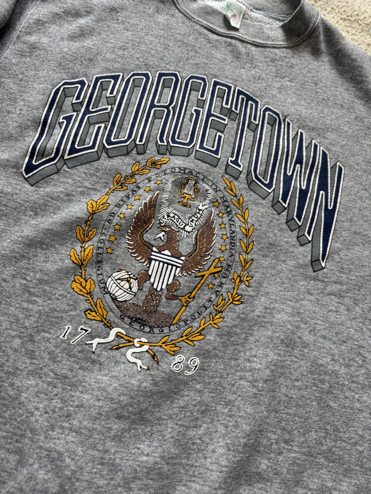 Champion Vintage 80s Discus Athletic Georgetown University Sweatshirt Size US L / EU 52-54 / 3 - 2 Thumbnail