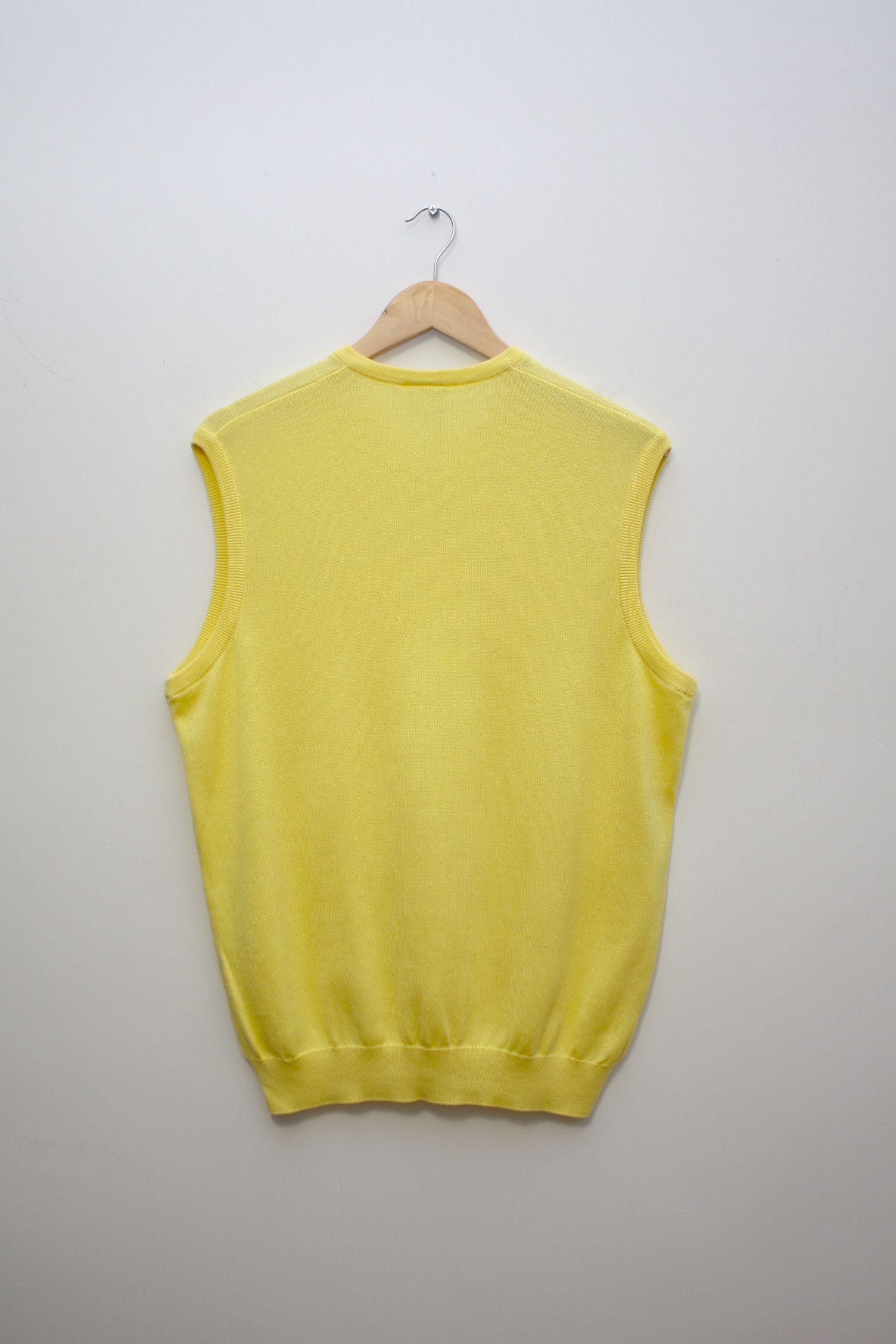 Lacoste Lacoste Yellow Vintage Cotton Vest Men's Medium Size US M / EU 48-50 / 2 - 2 Thumbnail
