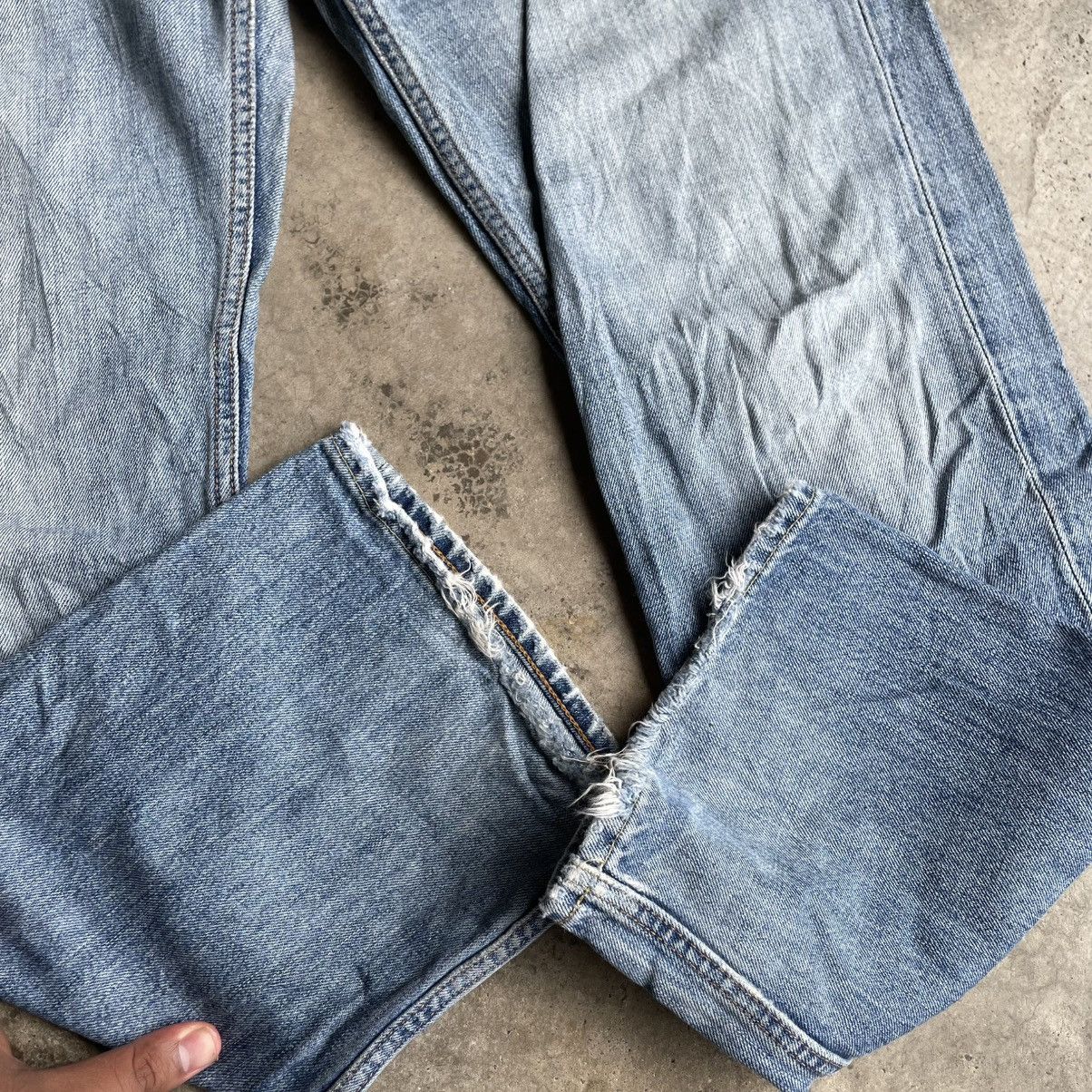 Polo Ralph Lauren × Vintage 🔥Polo Ralph Lauren Stoned Washed Ripped Distress Denim Jeans Size US 32 / EU 48 - 7 Thumbnail