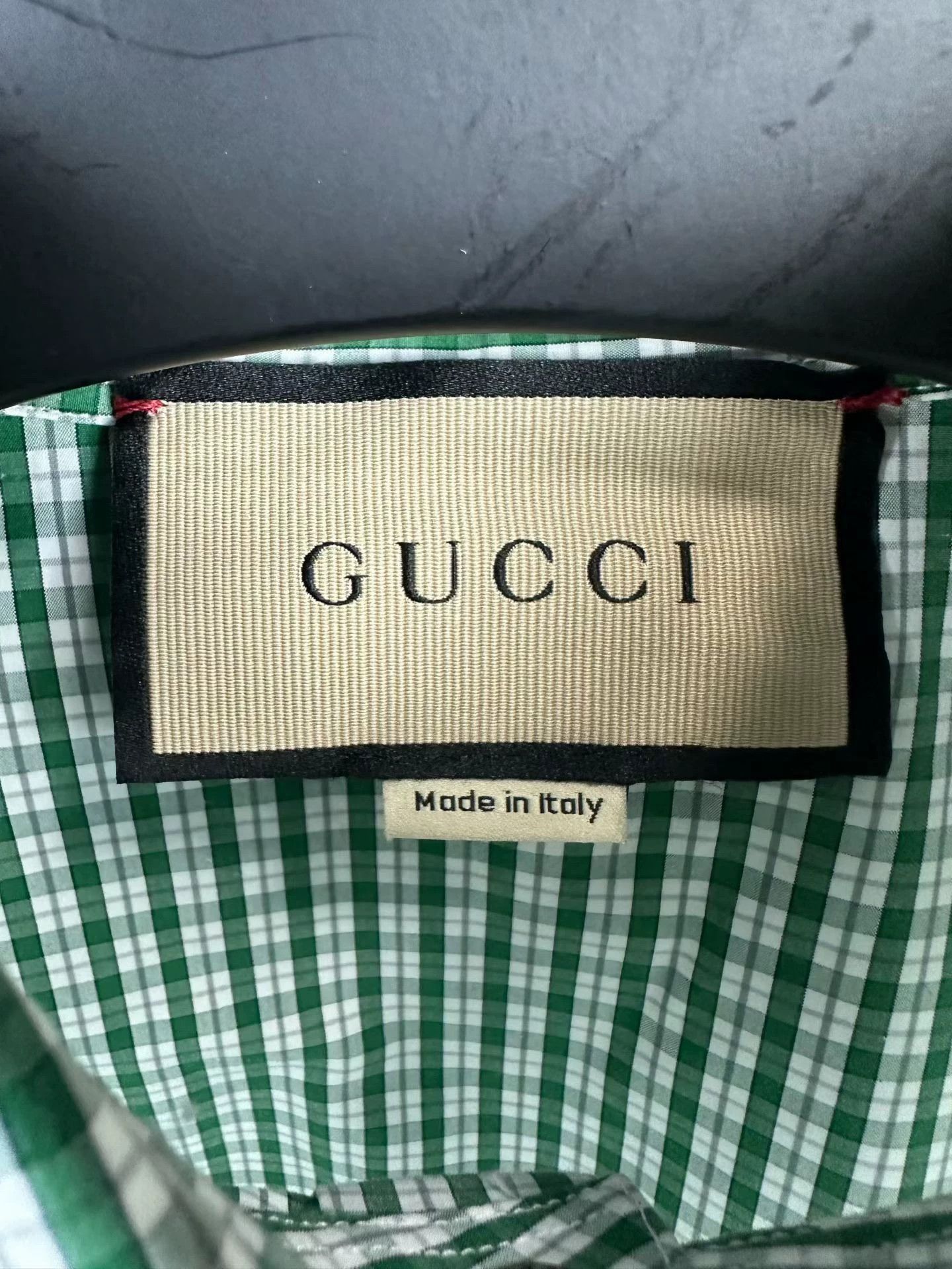 Gucci Gucci New White/Green Check Embroidered Shirt Jacket Size US S / EU 44-46 / 1 - 3 Thumbnail