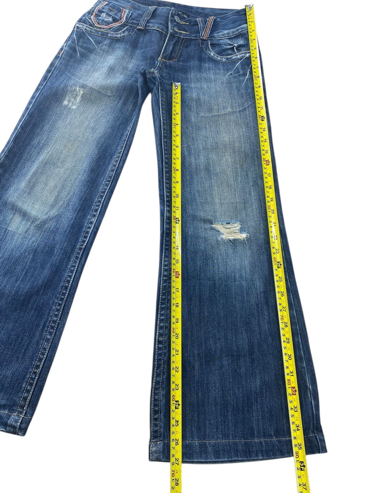 Japanese Brand Japanese Brand Faded Wash Ripped Style Boot Cut Jeans Size US 28 / EU 44 - 9 Thumbnail