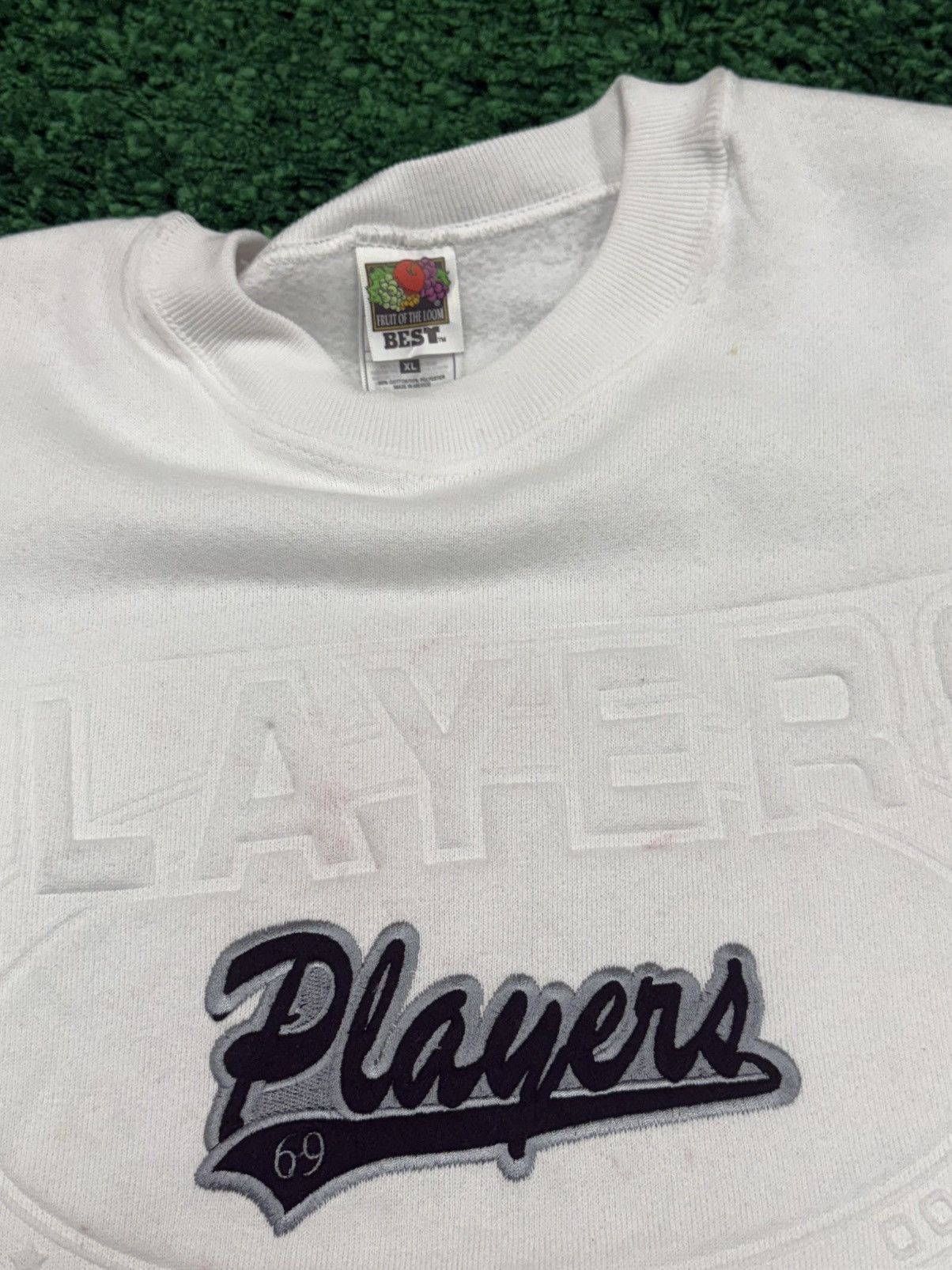 Fruit Of The Loom × Vintage Amazing "Players 69" Script Vintage Oversized Sweatshirt XL Size US XL / EU 56 / 4 - 5 Thumbnail
