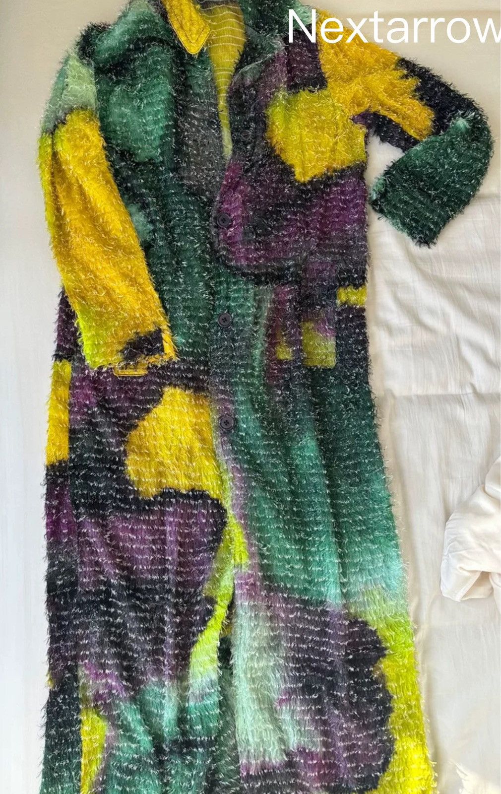 Dries Van Noten Dries van noten Tie dye long trench coat with fringe Size US S / EU 44-46 / 1 - 1 Thumbnail