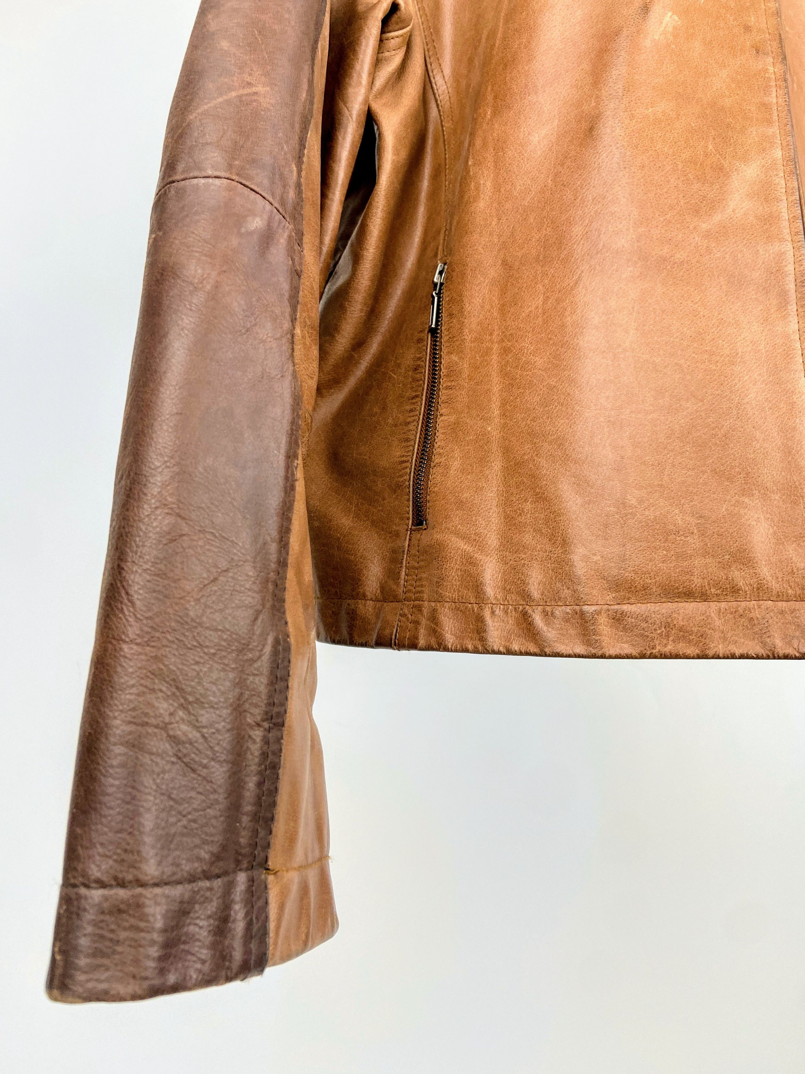 Genuine Leather Distressed Brown 🟤 Men's Leather Jacket "FREE SHIPPING" Size US M / EU 48-50 / 2 - 4 Thumbnail