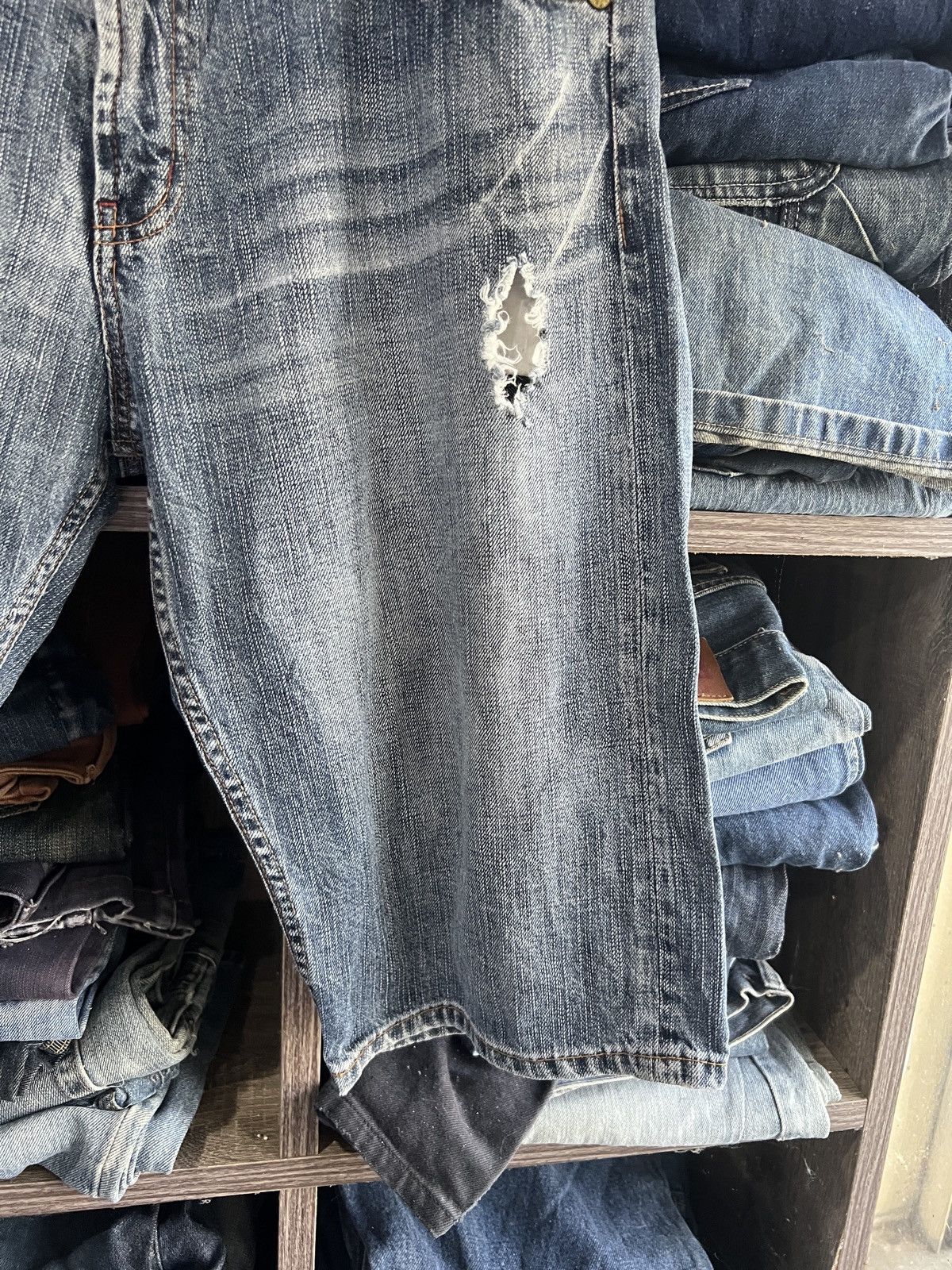 🔥Oririn Jeans Cropped Distressed Denim