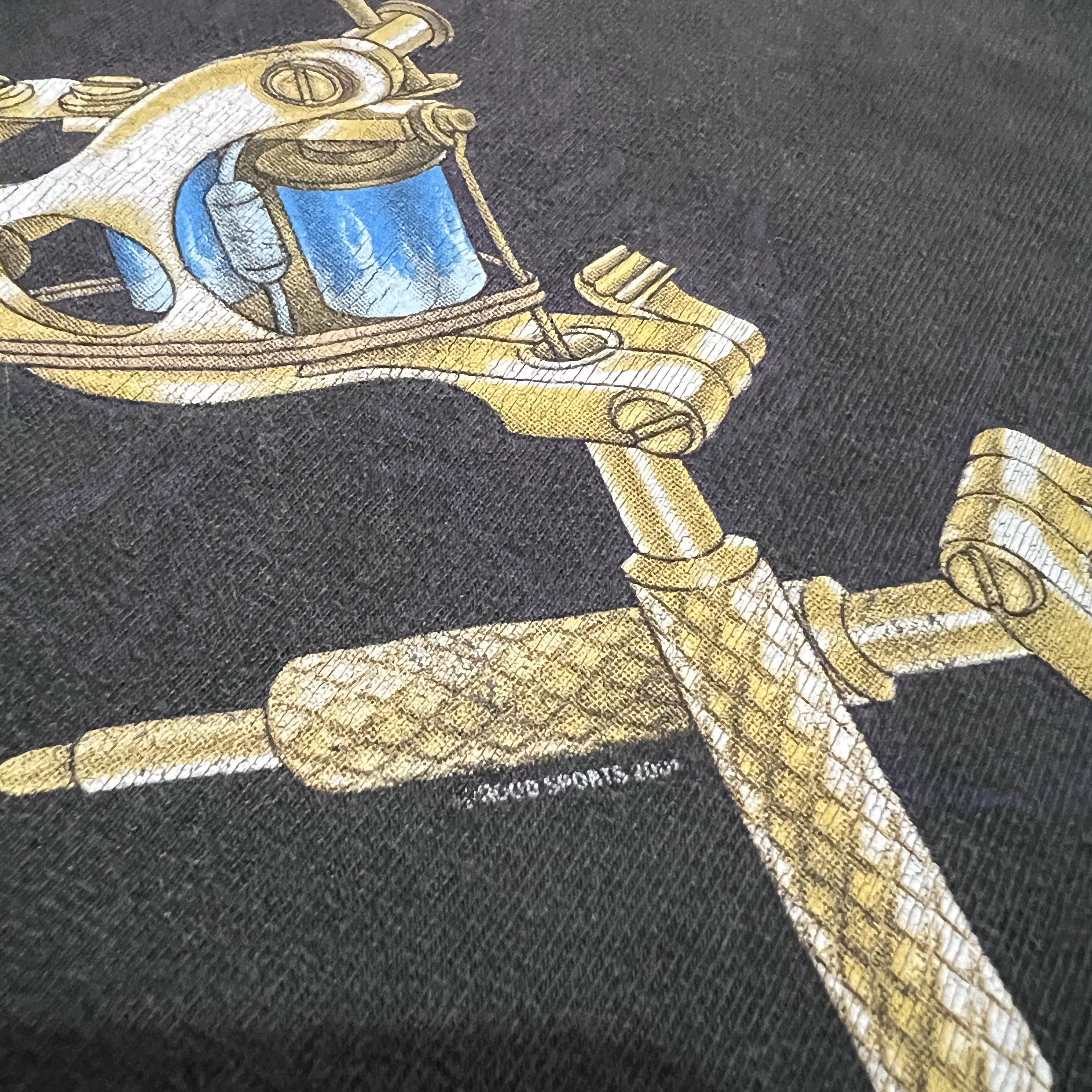 Harley Davidson × Vintage Vtg Tattoo Pen Gun Biker Fire Flame Spectrum Tee 2XL Faded Size US XXL / EU 58 / 5 - 4 Thumbnail