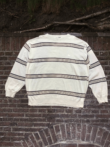 Fred Perry Fred Perry vintage striped casual Sweater Size US XL / EU 56 / 4 - 1 Thumbnail