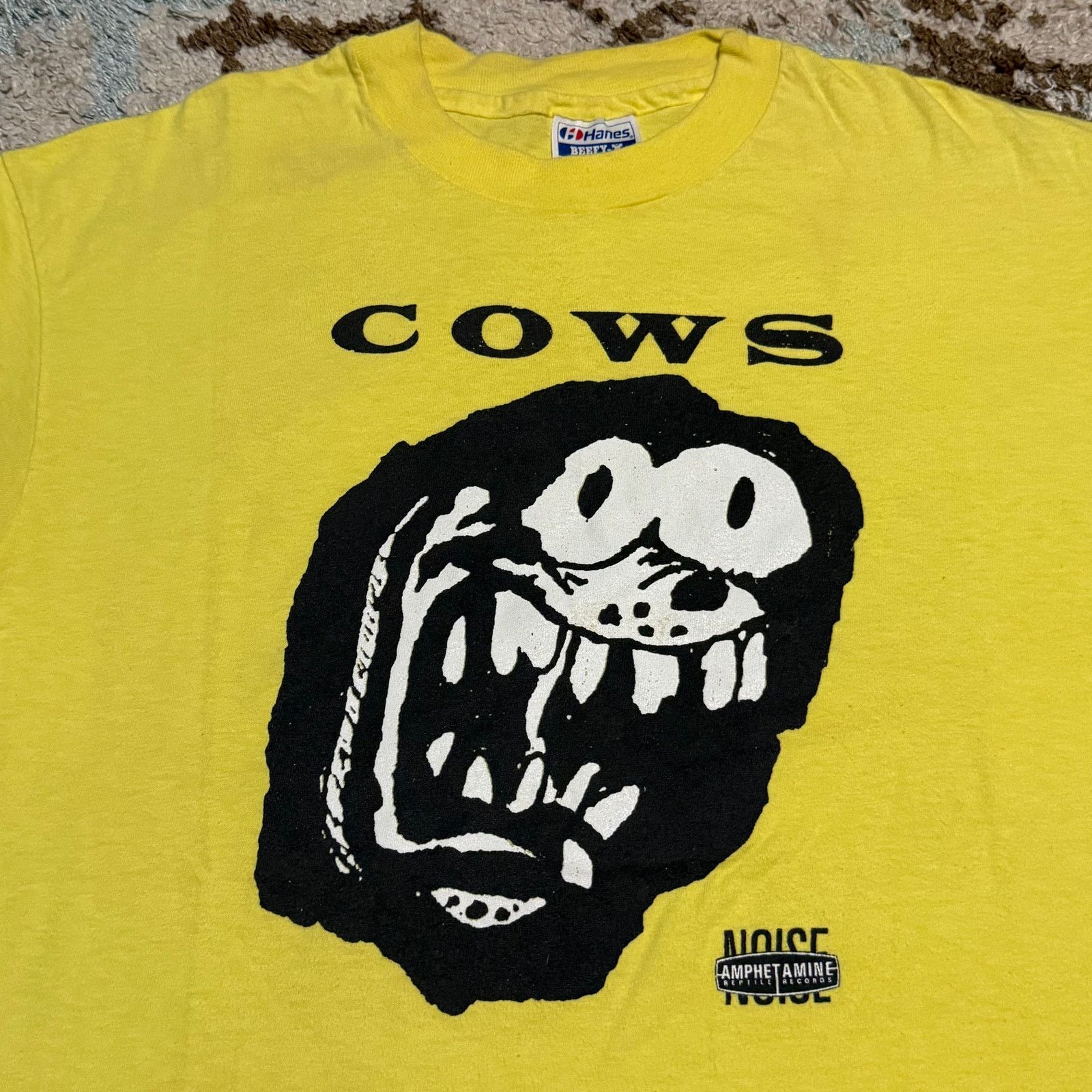 Band Tees × Hanes × Vintage Vintage 1989 Cows Daddy Has A Tail Shirt XL Noise Rock Size US XL / EU 56 / 4 - 1 Thumbnail