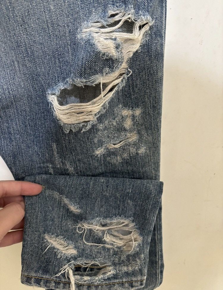 Saint Laurent Paris × Yves Saint Laurent Saint Laurent slp13fwD02 Year Old Corroded and Damaged Jeans Size US 31 - 6 Thumbnail