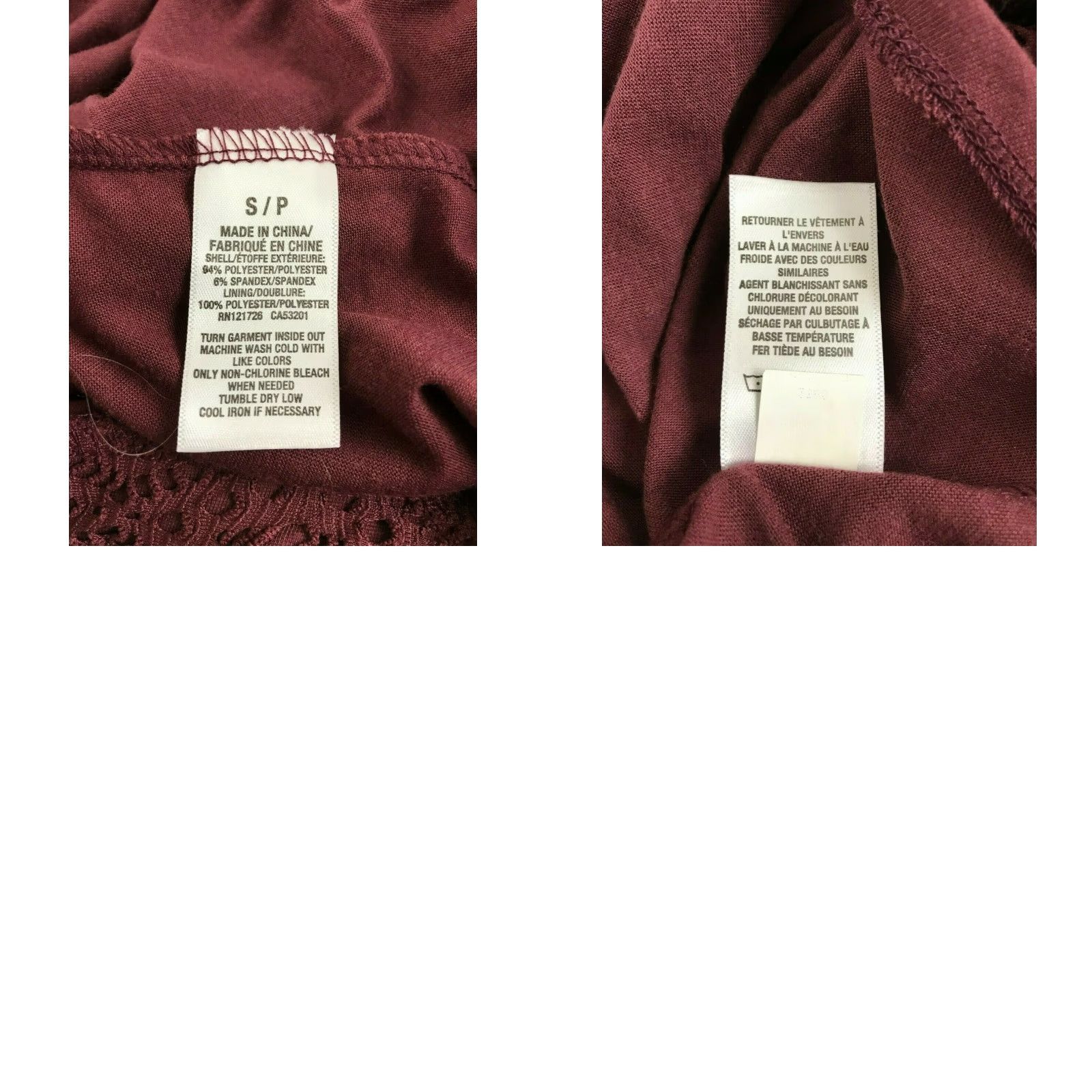 Vintage Cape Juby Mini Skirt Women's Size S Maroon A-Line Pull On Elastic Waist NWT Size 28" / US 6 / IT 42 - 8 Thumbnail