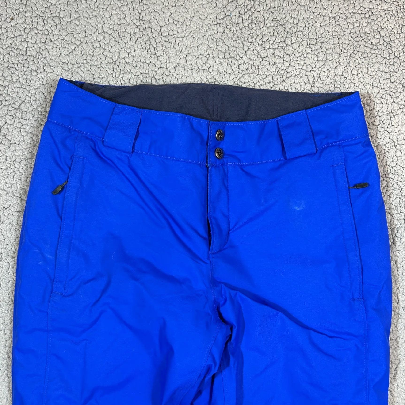 Vintage Columbia Men’s Medium Insulated Ski Snowboard Pants Navy Blue Omni-Heat Snow Pants Waterproof Thermal Pockets Adjustable Waist Winter Sports Mens Size US 31 - 3 Thumbnail