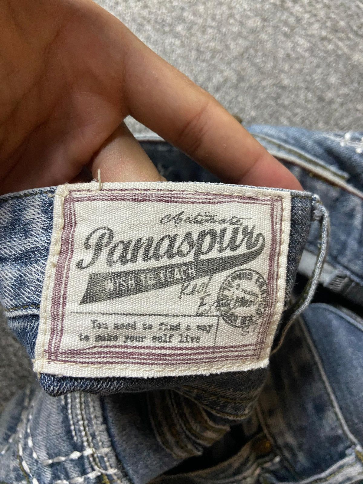 Japanese Brand × Vintage Vintage PANASPUR Distressed Denim Ripped Jeans (122) Size US 32 / EU 48 - 3 Thumbnail