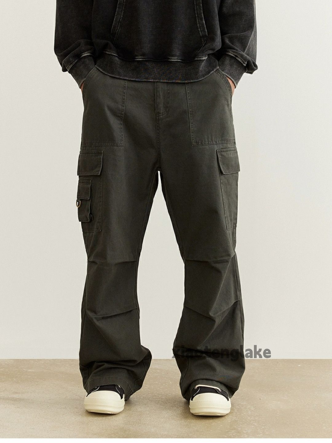 Designer × Japanese Brand × Vintage washed faded loose baggy pleated military cargo pants Size US 34 / EU 50 - 4 Thumbnail