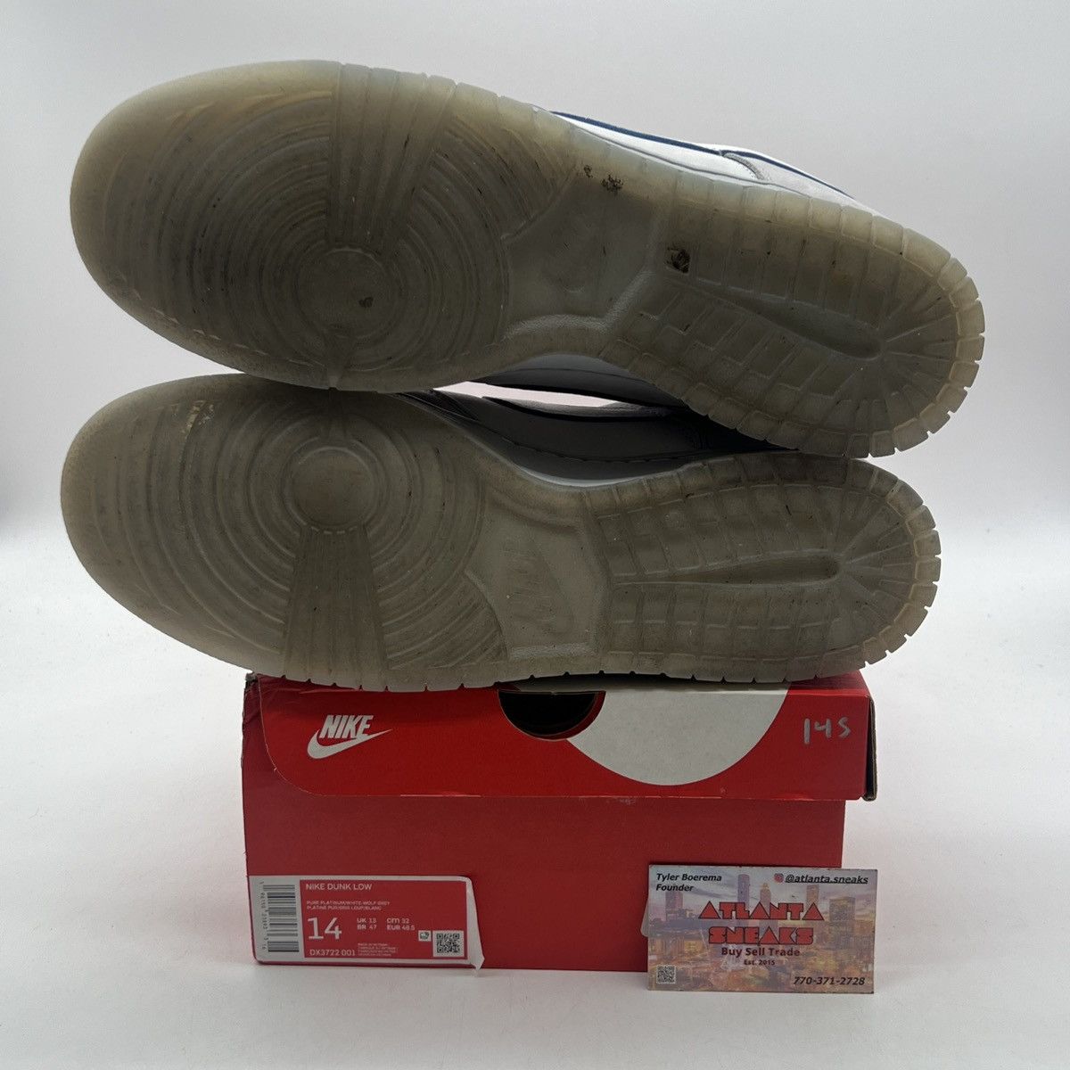 Nike Nike dunk low wolf grey pure platinum Size US 14 / EU 47 - 7 Thumbnail