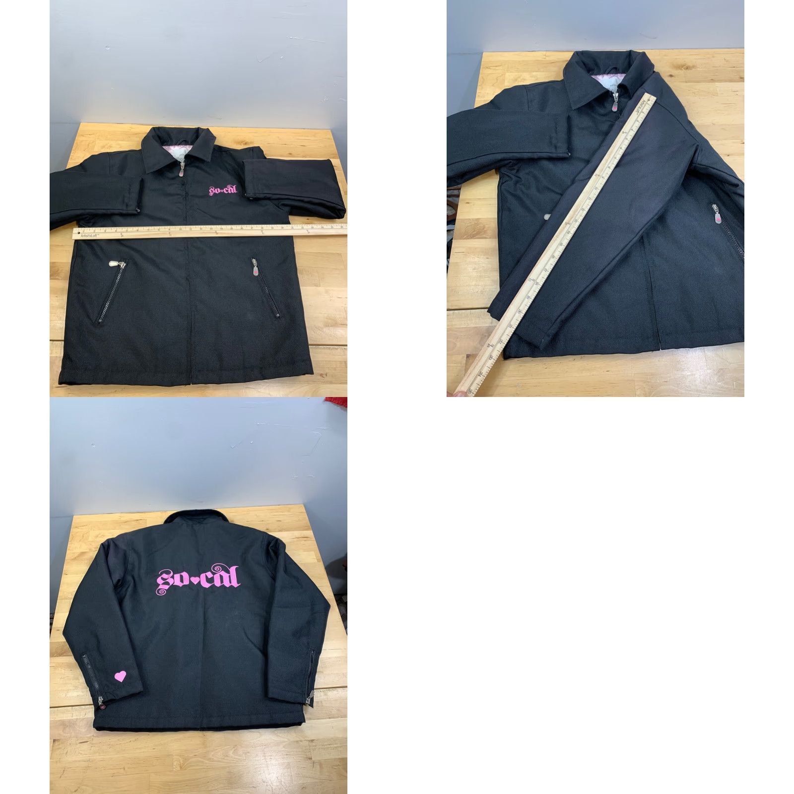 No Fear VINTAGE Socal No fear women Jacket So-cal black pink lined Zip Long Sleeve Casual 10294 S Womens Size S / US 4 / IT 40 - 8 Thumbnail