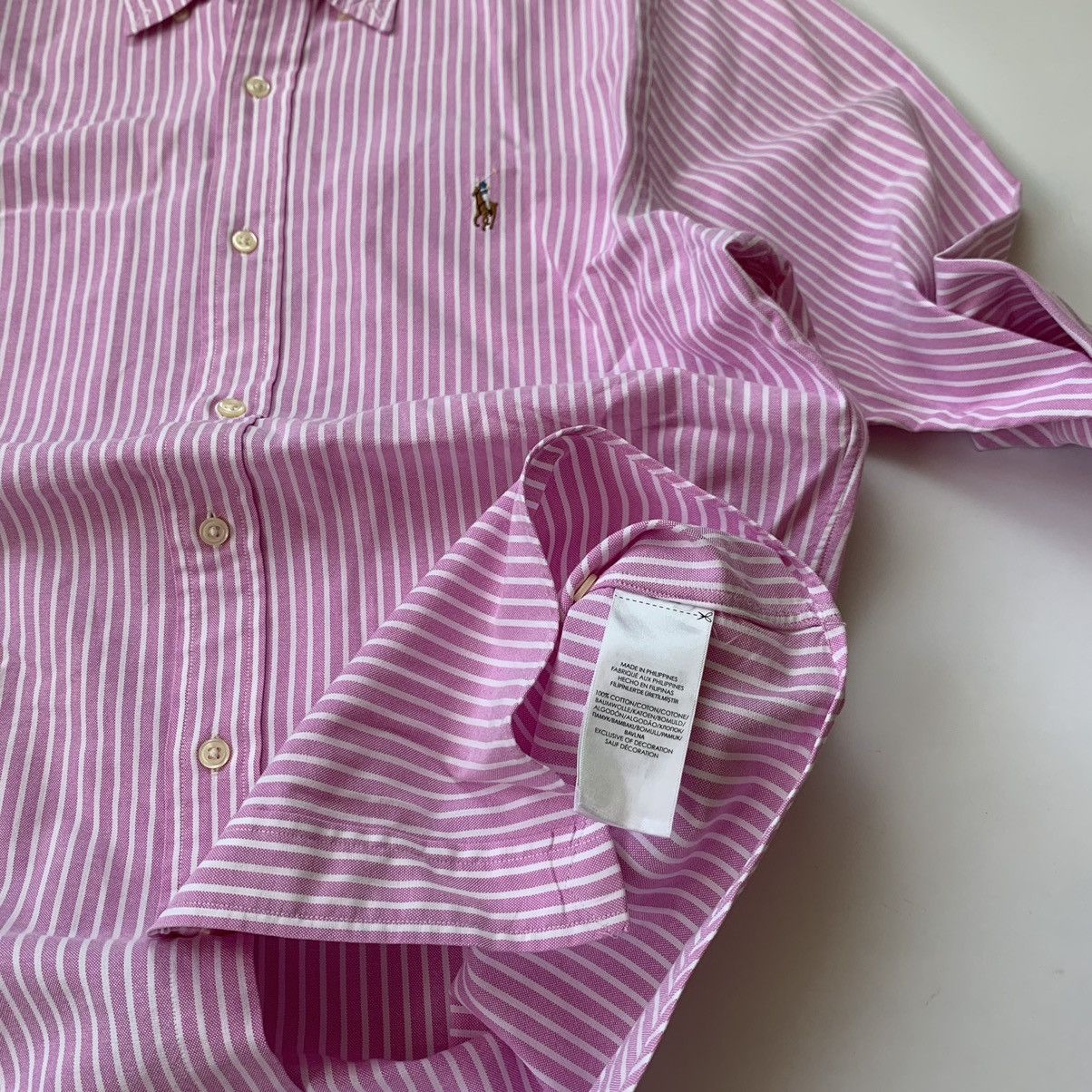 Ralph Lauren Polo Ralph Lauren Pink Striped Shirt Vintage Elegant Basic Size US M / EU 48-50 / 2 - 6 Thumbnail