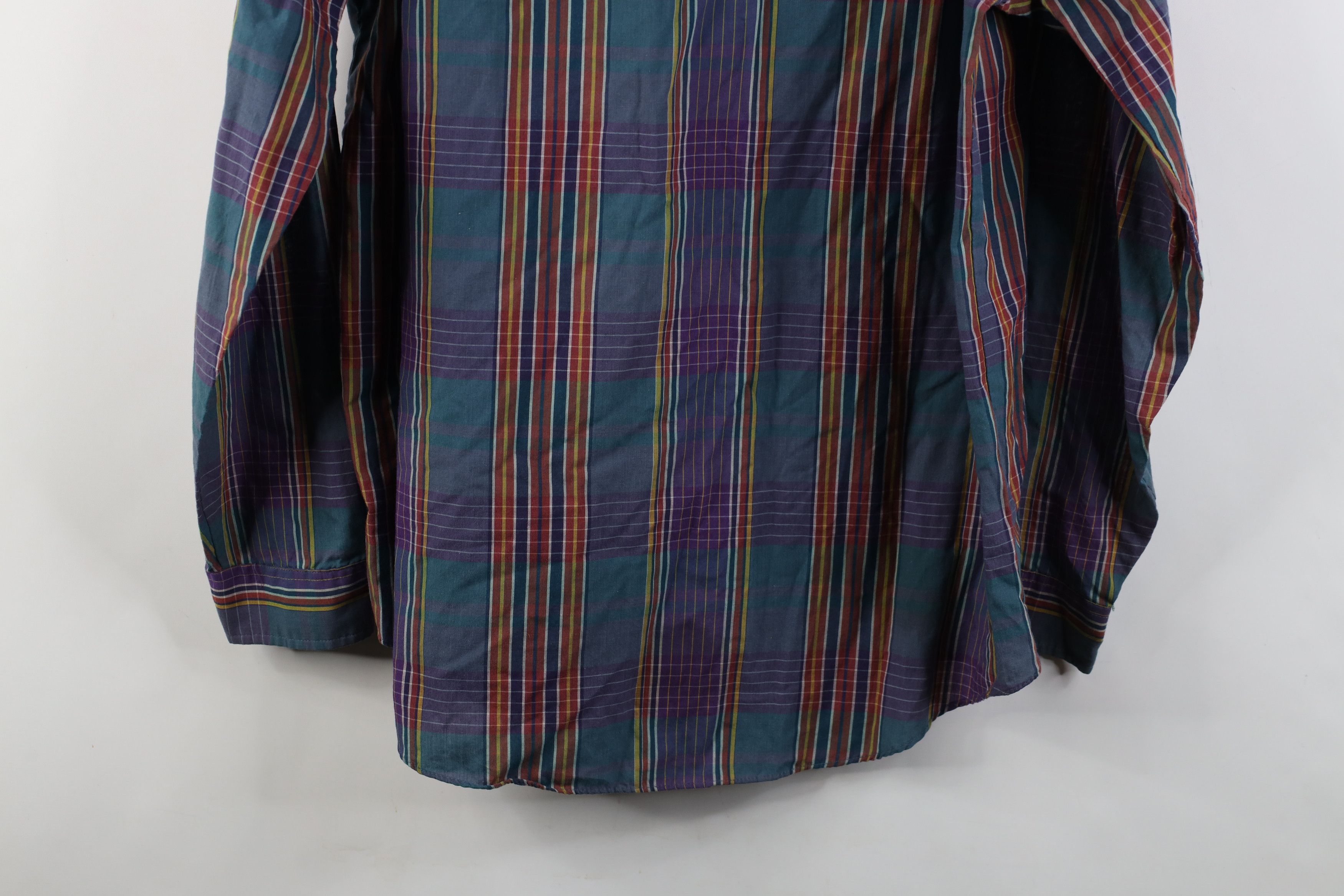 Levi's Vintage 80s Levis Rainbow Madras Plaid Button Down Shirt Size US L / EU 52-54 / 3 - 13 Thumbnail