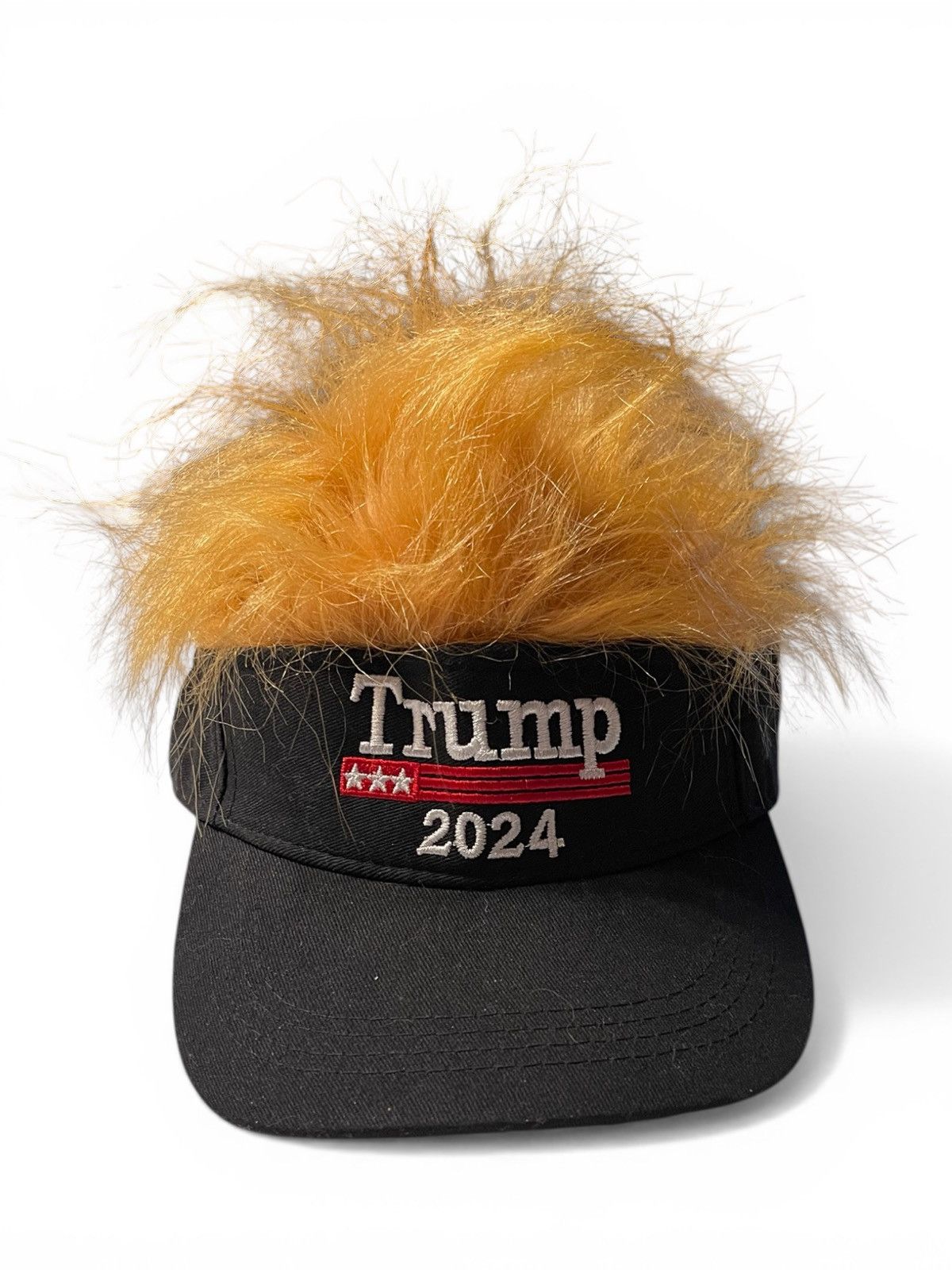 Other Trump 2024 Hair Visor Cap Donald Trump Blonde Wig Hat Size ONE SIZE - 1 Thumbnail