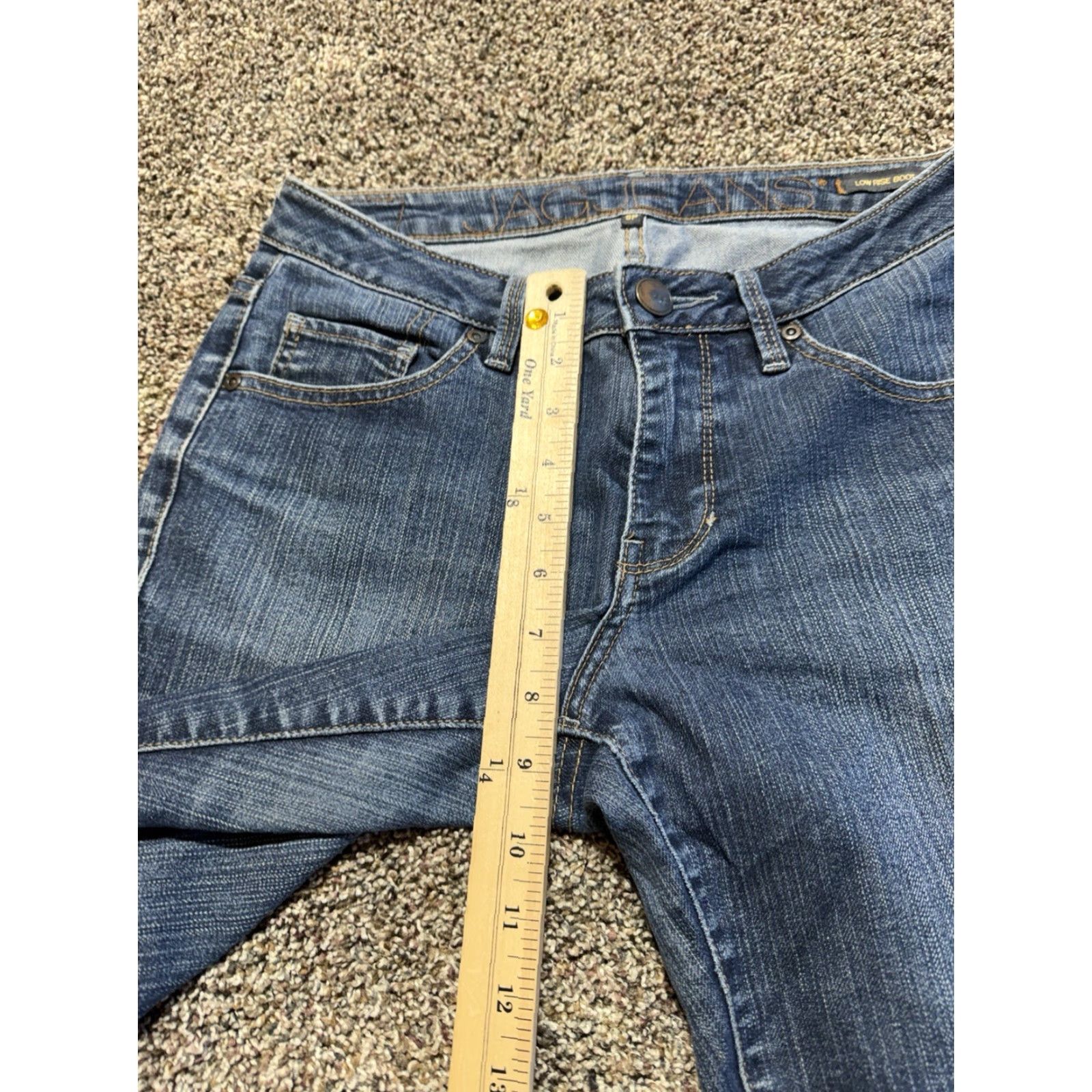 AG Jeans Jag Jeans Women Jeans 6P Blue Denim Bootcut Low Rise Flex Stretch 28X31 Petite 28 In 6P Womens Jeans Size 28" / US 6 / IT 42 - 6 Thumbnail