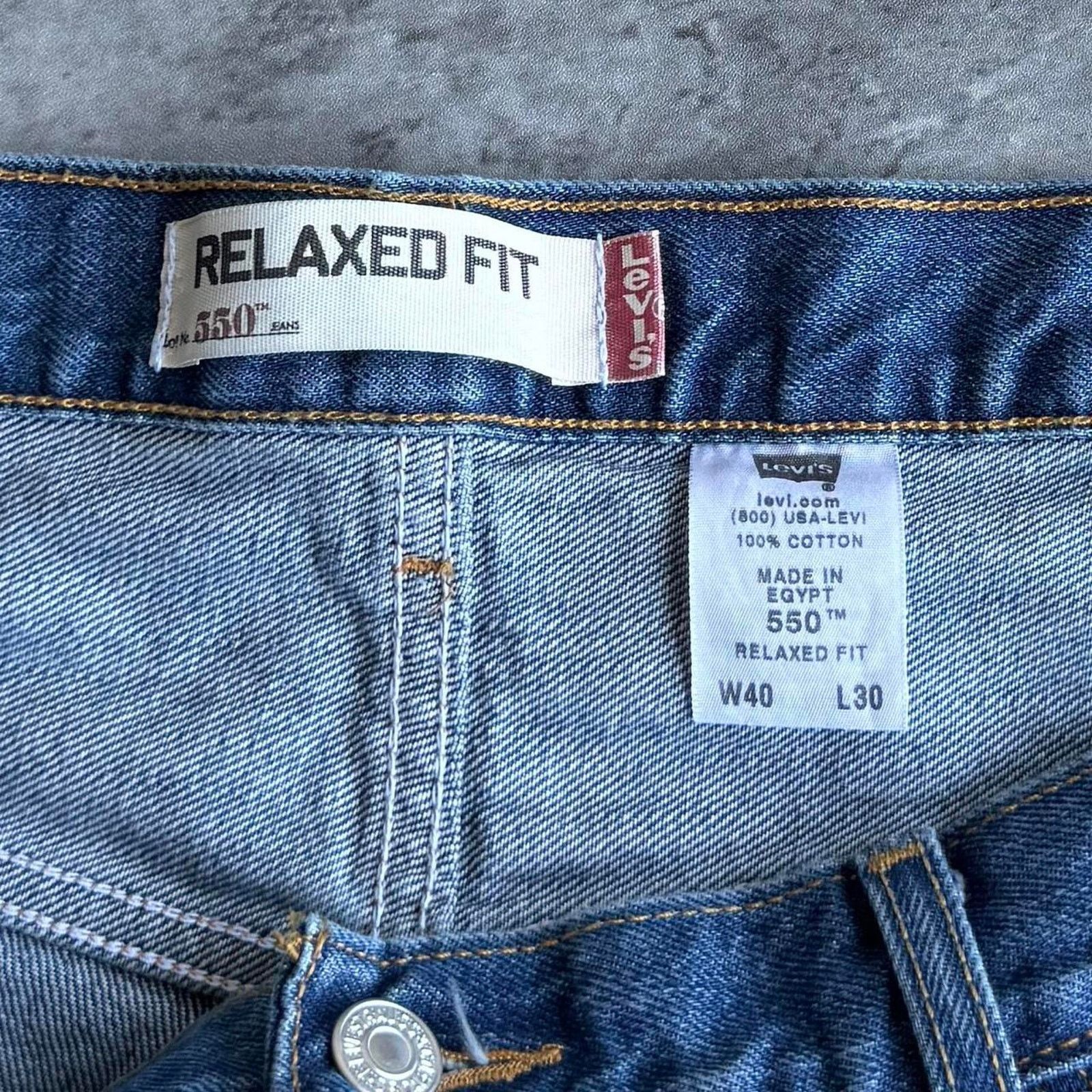 Levi's × Levi's Vintage Clothing × Vintage Vintage Y2K Levi’s 550 Relaxed Fit Essential Denim Jeans Size US 40 / EU 56 - 4 Thumbnail