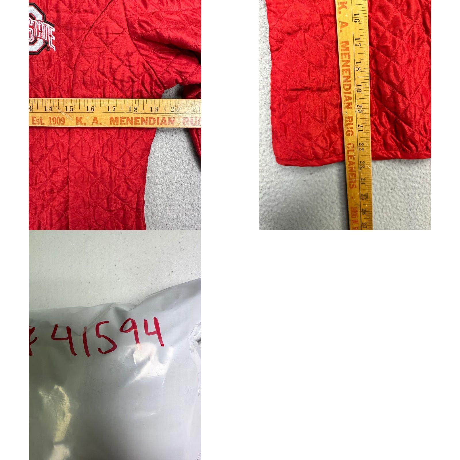 Jim Thompson Norm Thompson Jacket Women Medium Red Ohio State Buckeyes Silk Quilted Button Up Size M / US 6-8 / IT 42-44 - 8 Thumbnail