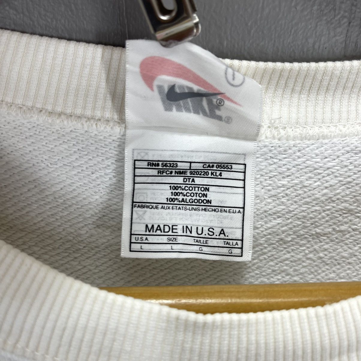 Nike 90s Vintage NIKE USA Crew Neck Sweatshirt #2035/14 Size US L / EU 52-54 / 3 - 18 Thumbnail