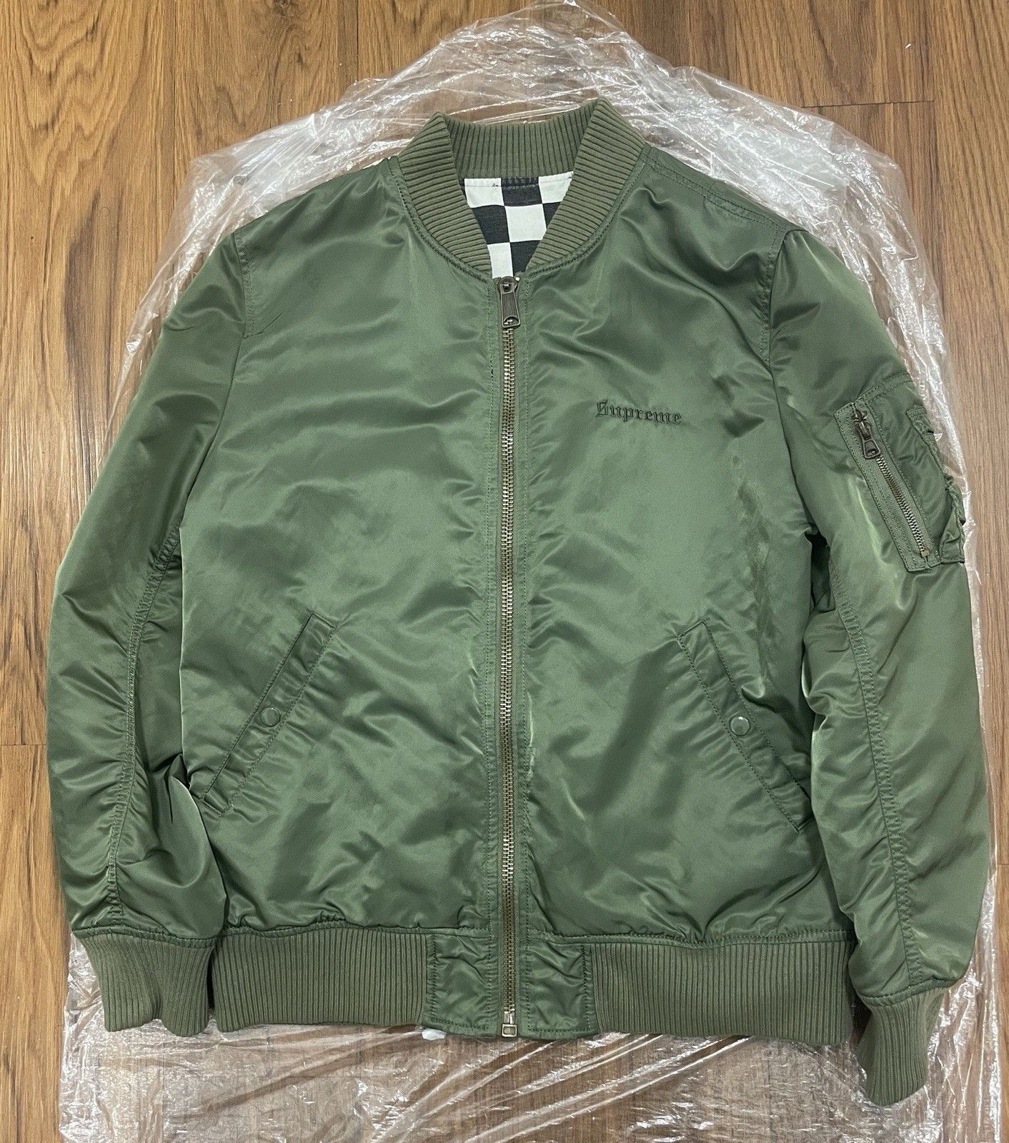 Supreme 2016 Supreme Reversible Checkered MA-1 Bomber Jacket Size US M / EU 48-50 / 2 - 1 Thumbnail