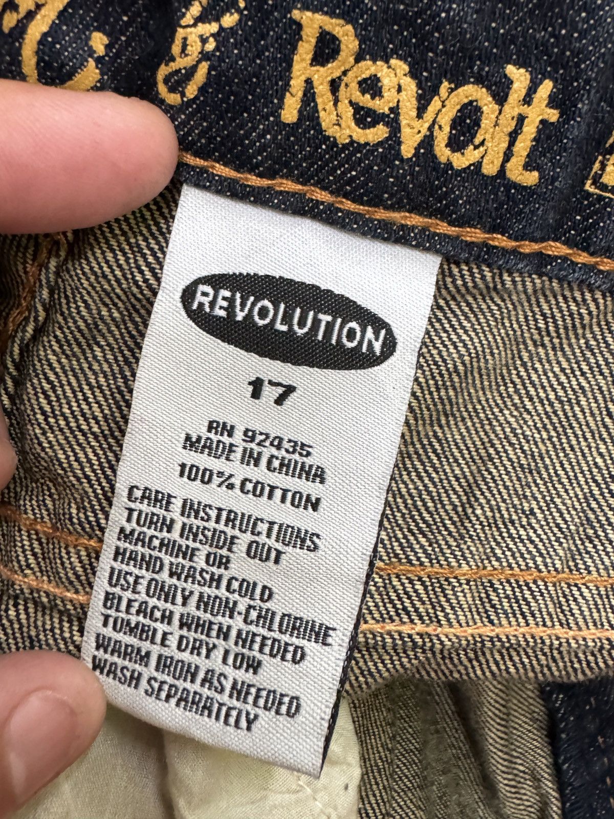 Tornado Mart Revolution Flared Denim Distressed Thrashed Paint Splatter Size US 37 - 15 Thumbnail