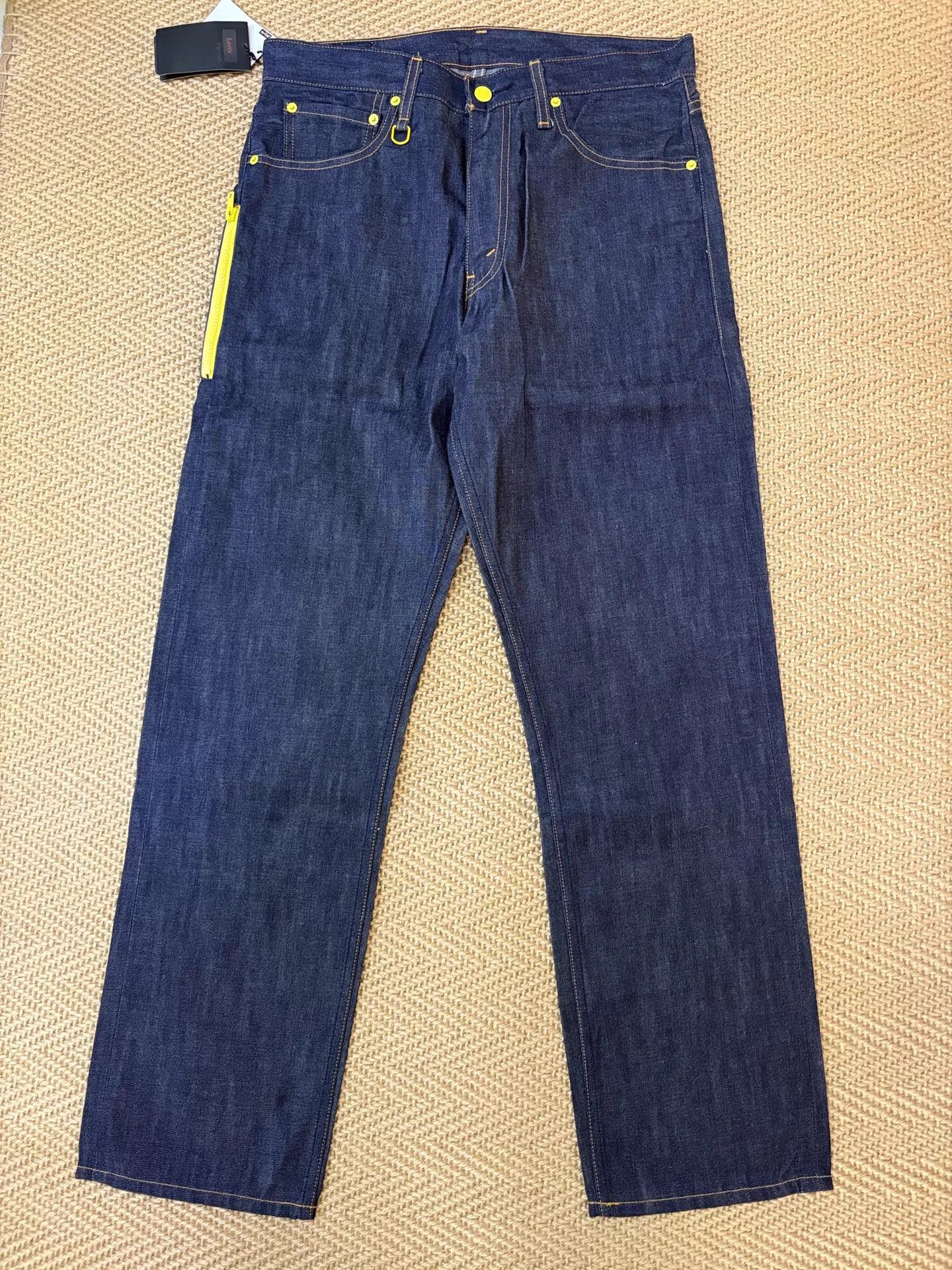 Levi's Levis Fenom Yellow Flash Raw 505 W32 New Jeans Size US 32 / EU 48 - 2 Thumbnail