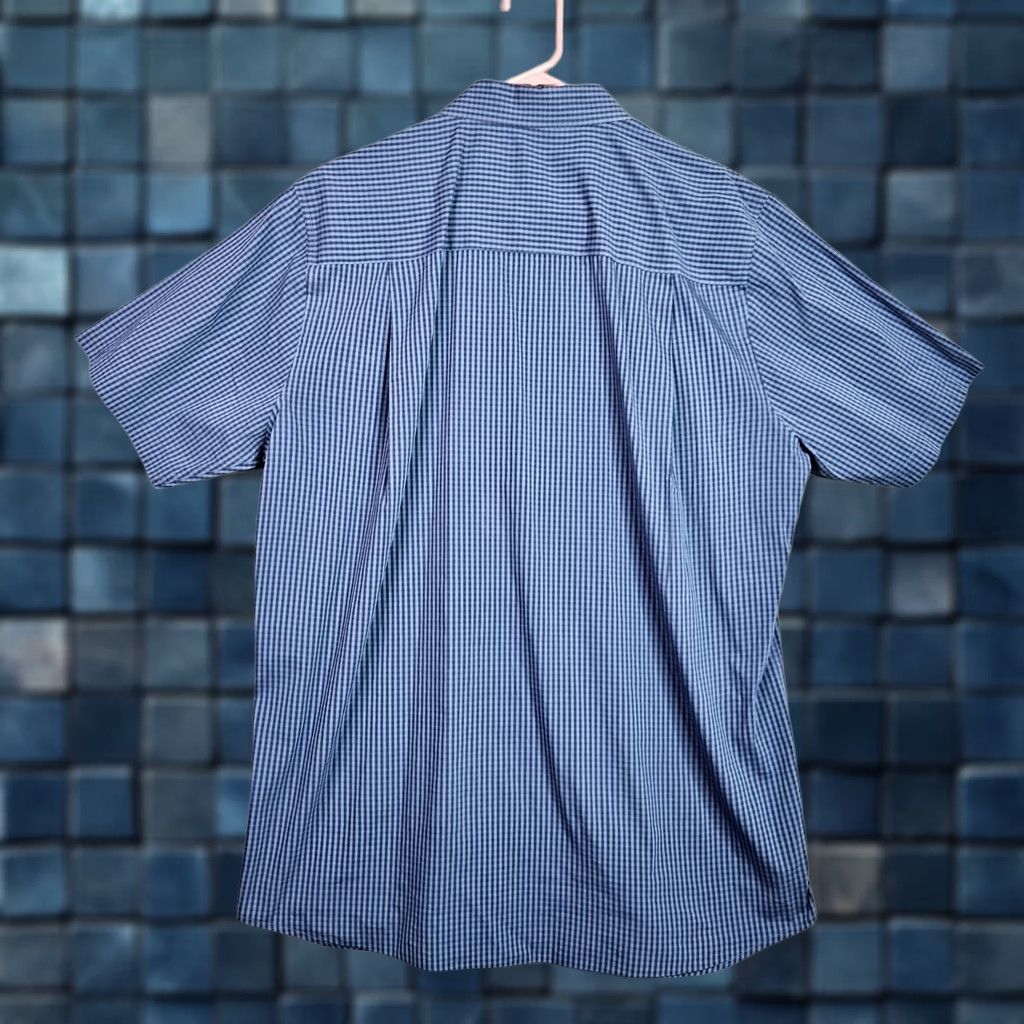 TravisMathew TravisMathew Button Up Shirt Blue Check Short Sleeve XL Mens Casual Holiday? Size US XL / EU 56 / 4 - 1 Thumbnail